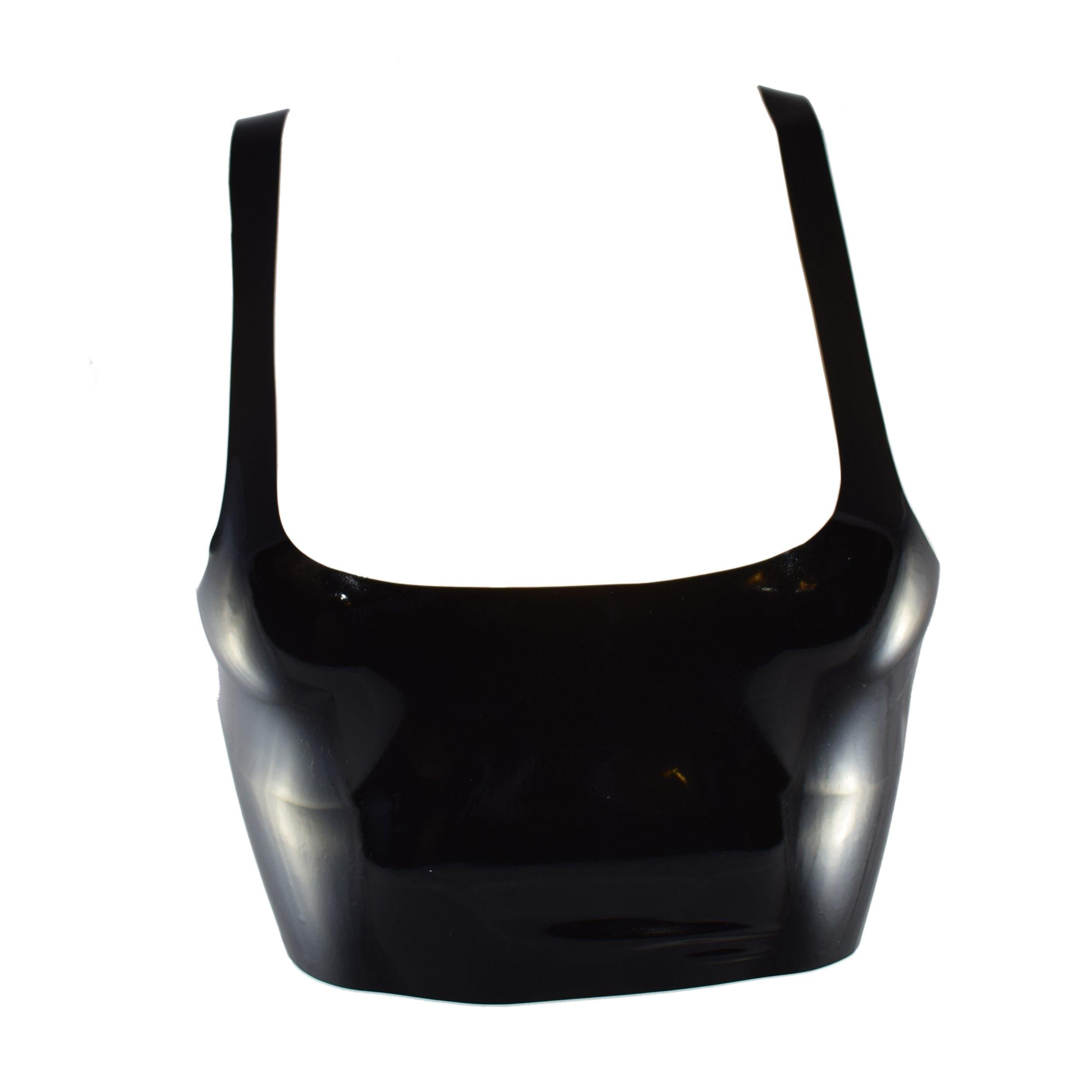 Rubberfashion Latex Oberteil kurz - sexy Latex Bustier - Rubber Shirt für Damen und Herren