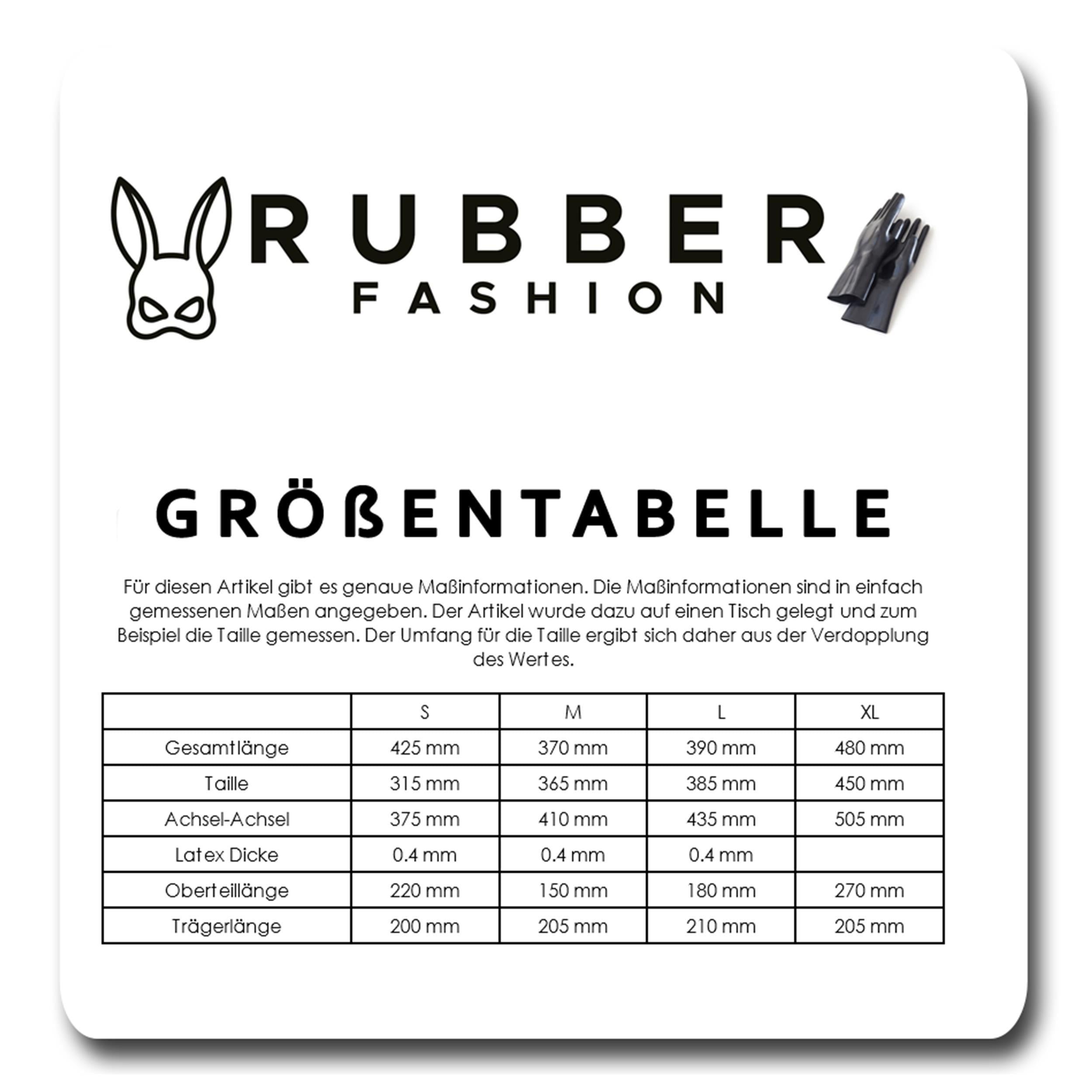 Rubberfashion Latex Oberteil kurz - sexy Latex Bustier - Rubber Shirt für Damen und Herren