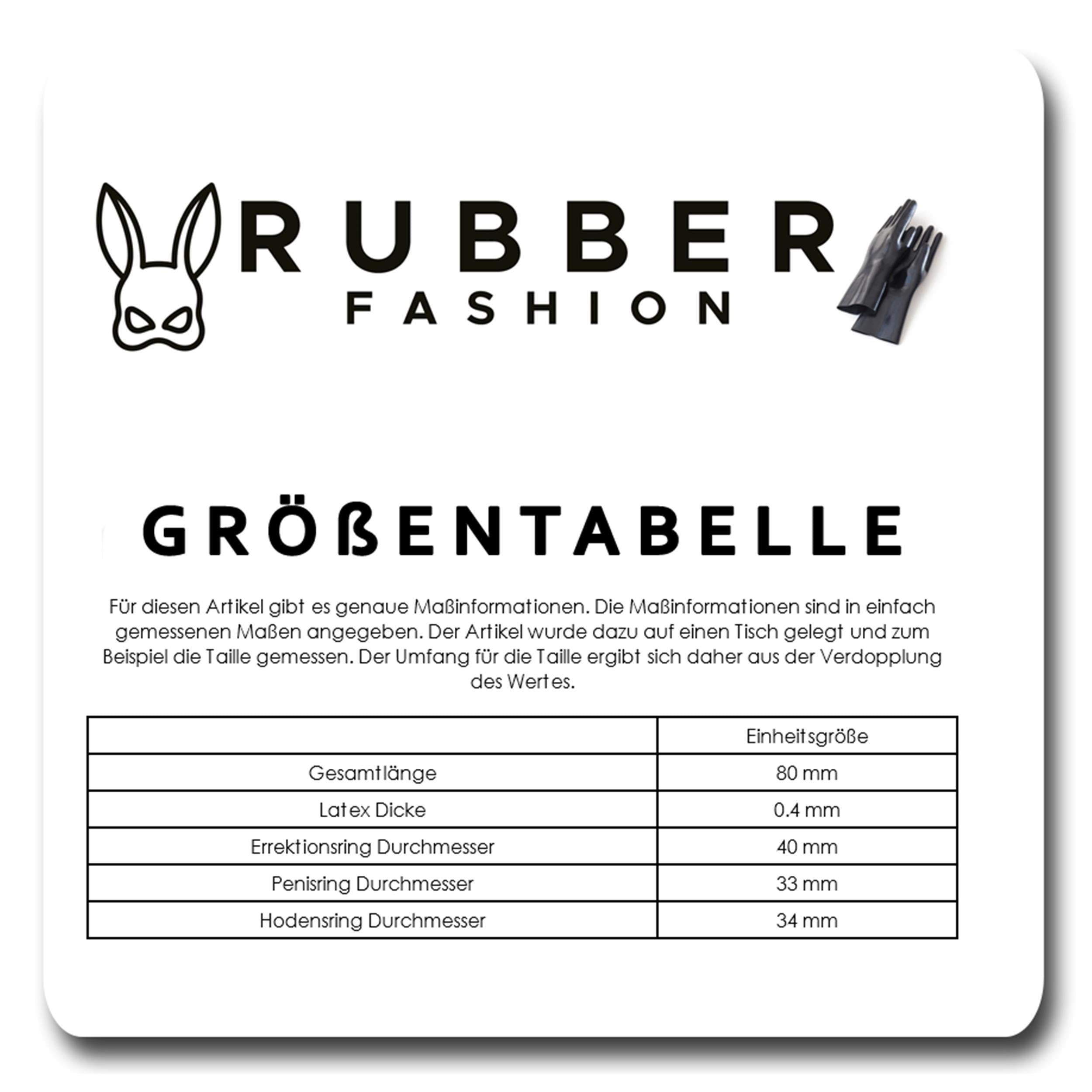 Rubberfashion Latex Hodensack - anatomische Latex Hoden Manschette für Herren 3 x 3,8 cm