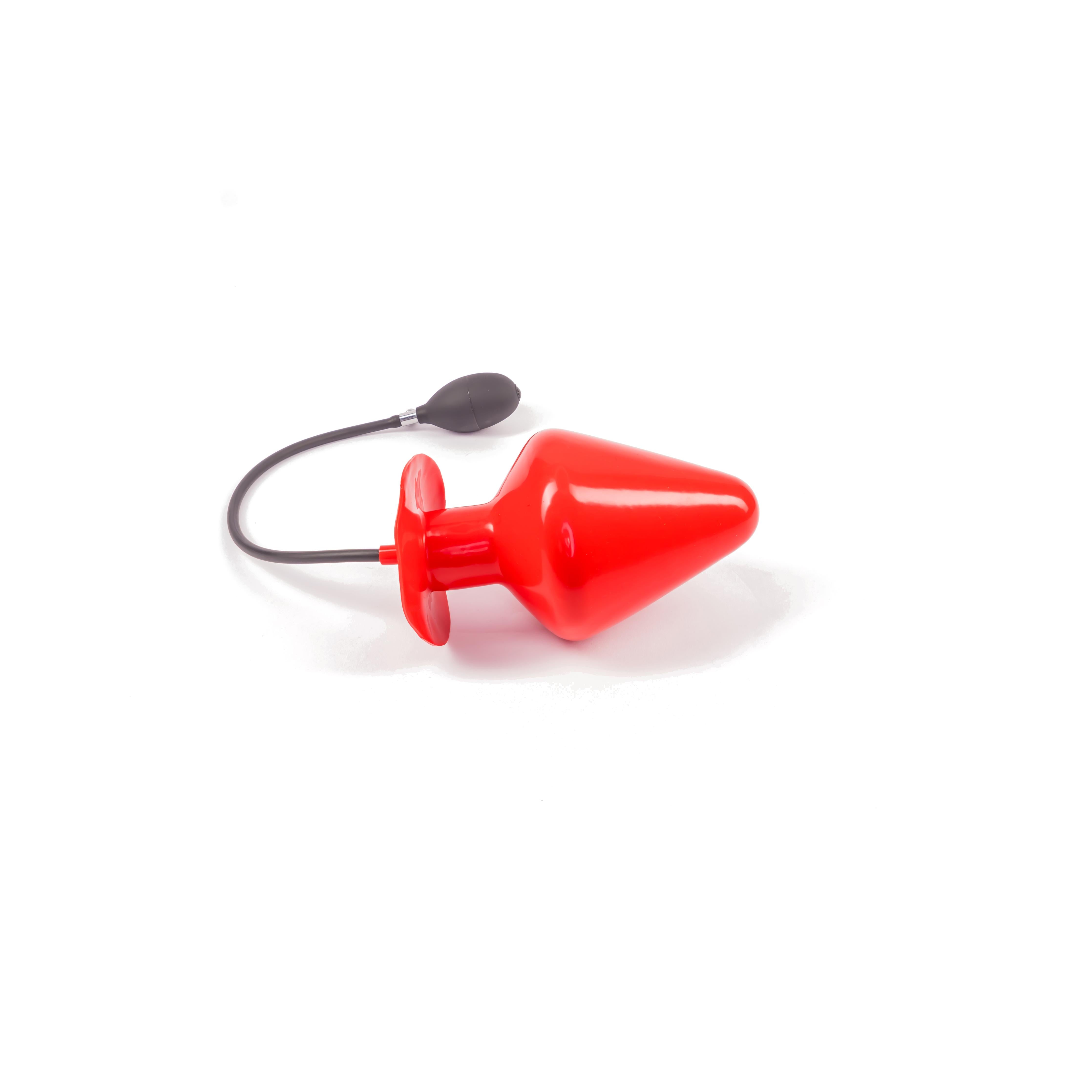 Rubberfashion Latex Butt Plug aufblasbar Extrem - XXXXL - aufblasbarer Analplug mit Pumpe für Frauen und Männer 21 x 12,5 cm