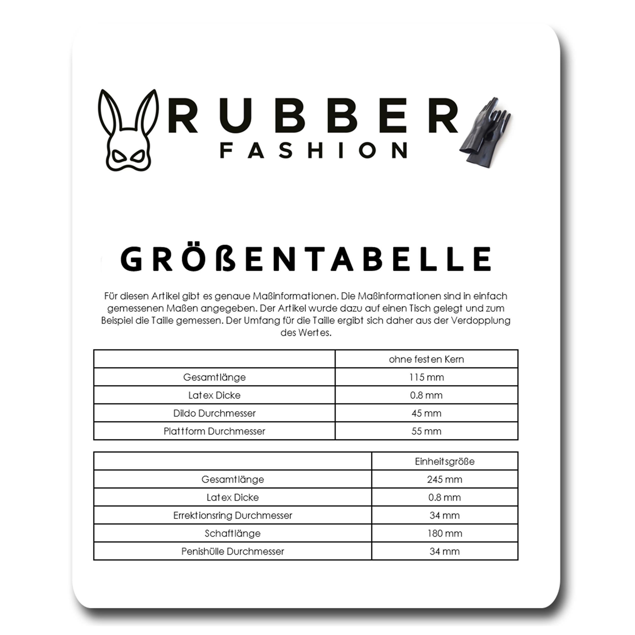 Rubberfashion Latex Butt Plug, Enema Analplug - aufblasbar mit Pumpe und Präservativ - Anal Sex Dildo für Männer, Frauen und Paare