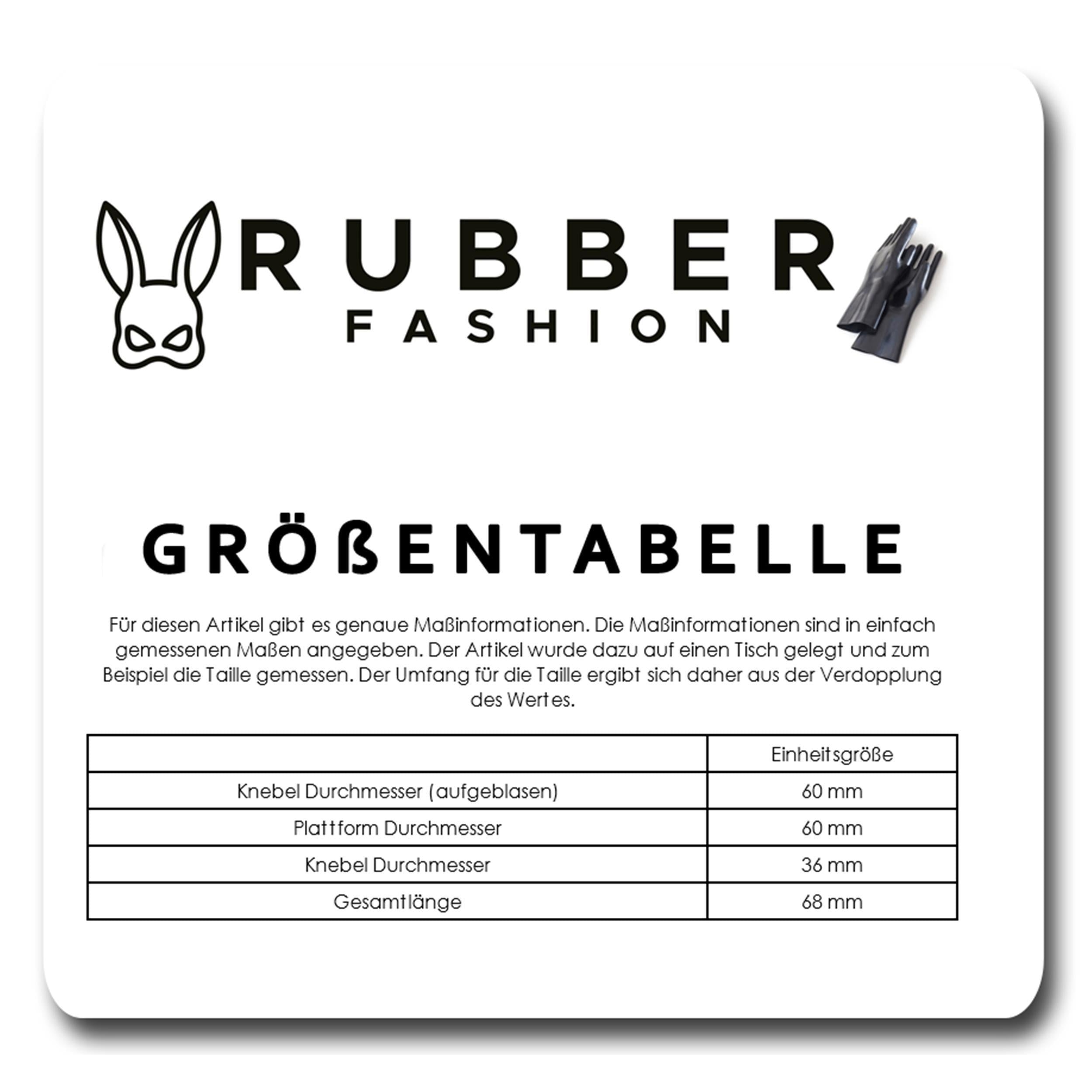 Rubberfashion Latex Anal Dildo, Enema Analdildo XS - aufblasbar mit Pumpe und Schlauchanschluß - Extrem Anal Sex Dildo für Männer, Frauen und Paare