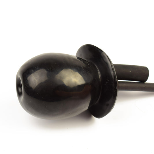 Rubberfashion Latex Anal Dildo, Enema Analdildo XS - aufblasbar mit Pumpe und Schlauchanschluß - Extrem Anal Sex Dildo für Männer, Frauen und Paare