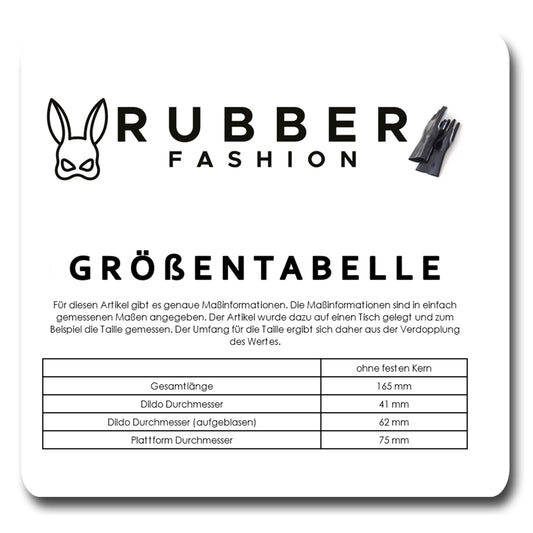 Rubberfashion Latex Dildo, Latexdildo G-Punkt, kein fester Kern, aufblasbar mit Pumpe und veredelter Oberfläche nicht chloriert für Frauen und Herren