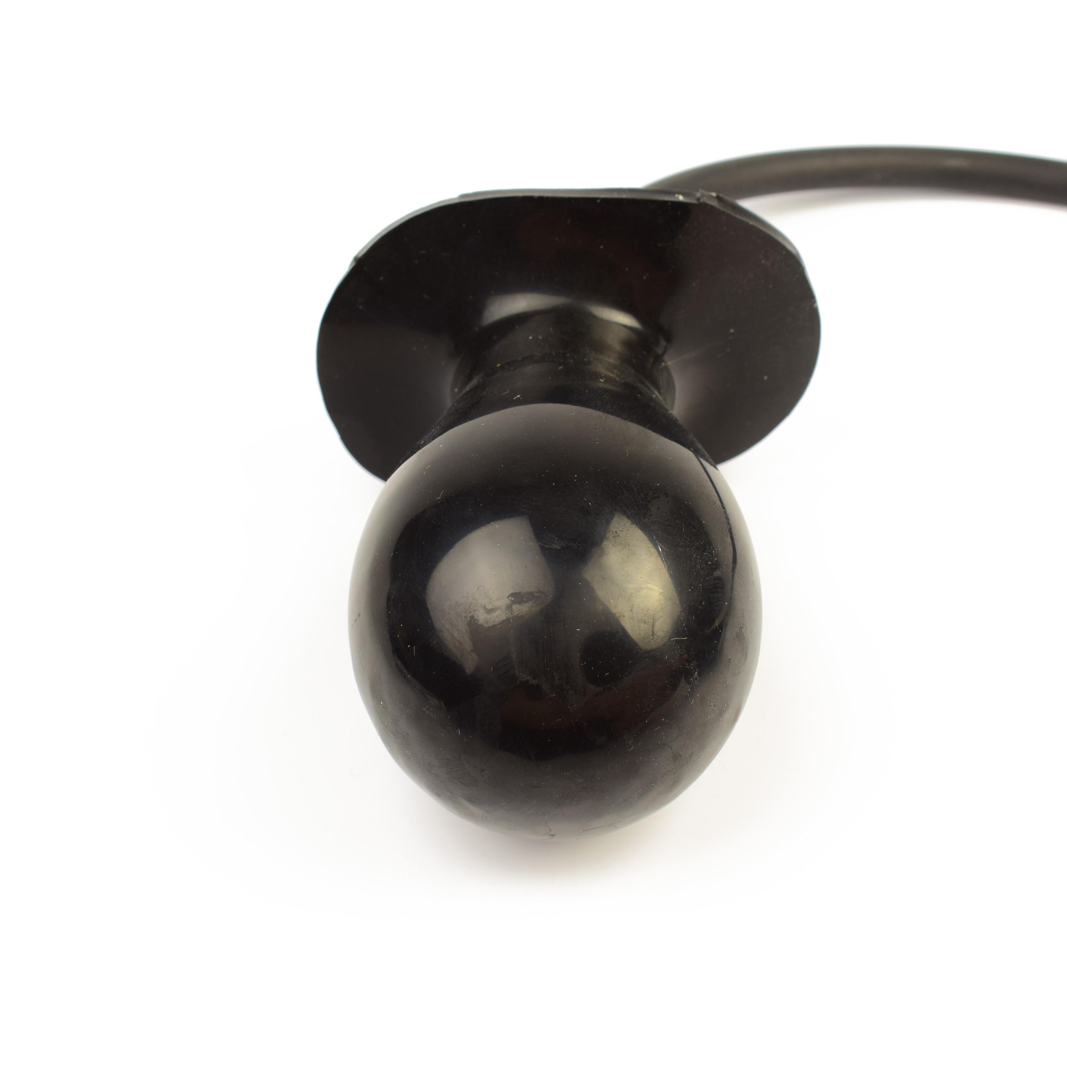 Rubberfashion Latex Butt Plug - Mini Ball - aufblasbarer Analplug mit Pumpe für Frauen und Männer 7,5 x 4 cm