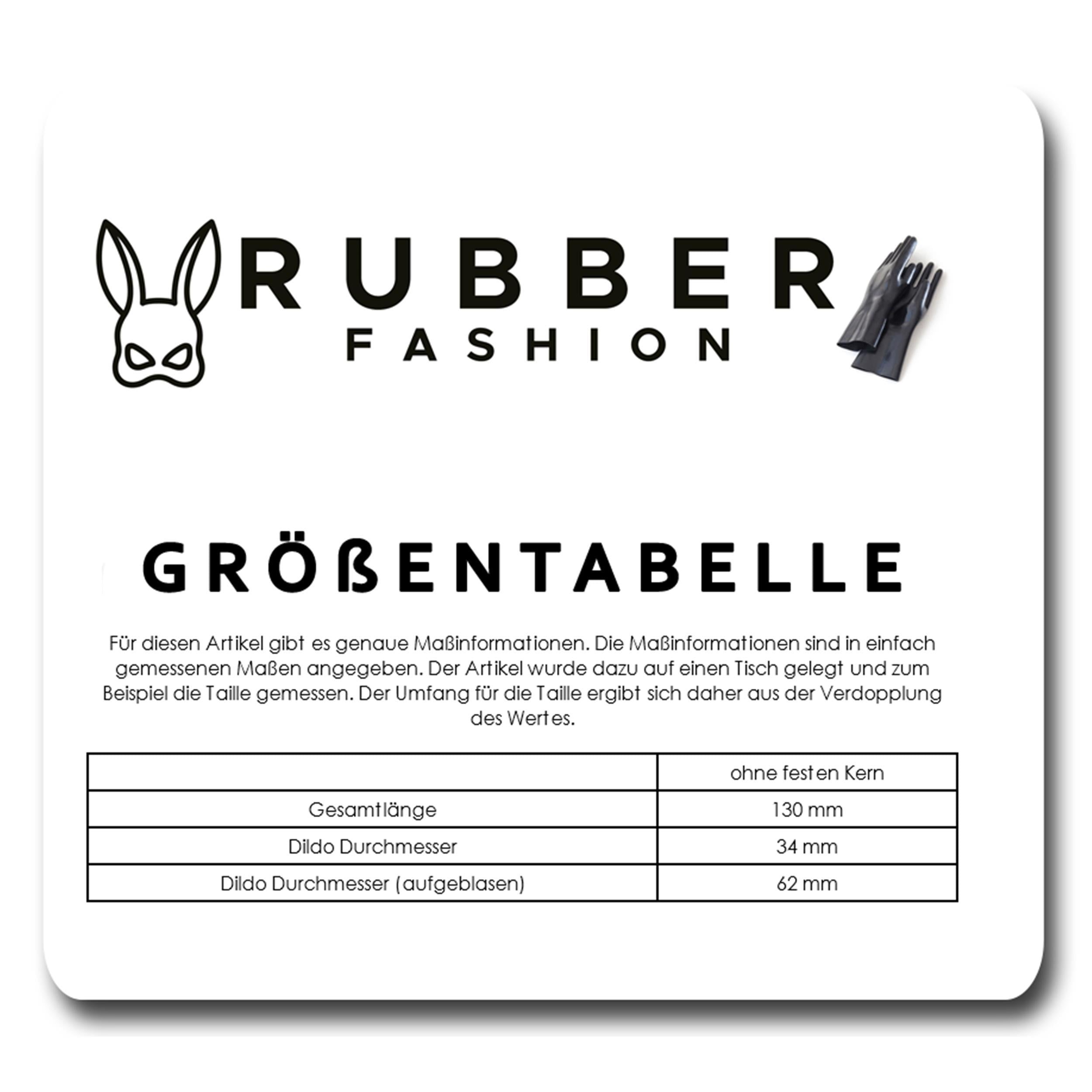 Rubberfashion Latex Dildo - G-Punkt kleiner Dildo glatt - aufblasbar mit Pumpe - Anal Plug für Frauen und Männer 13 x 4 cm