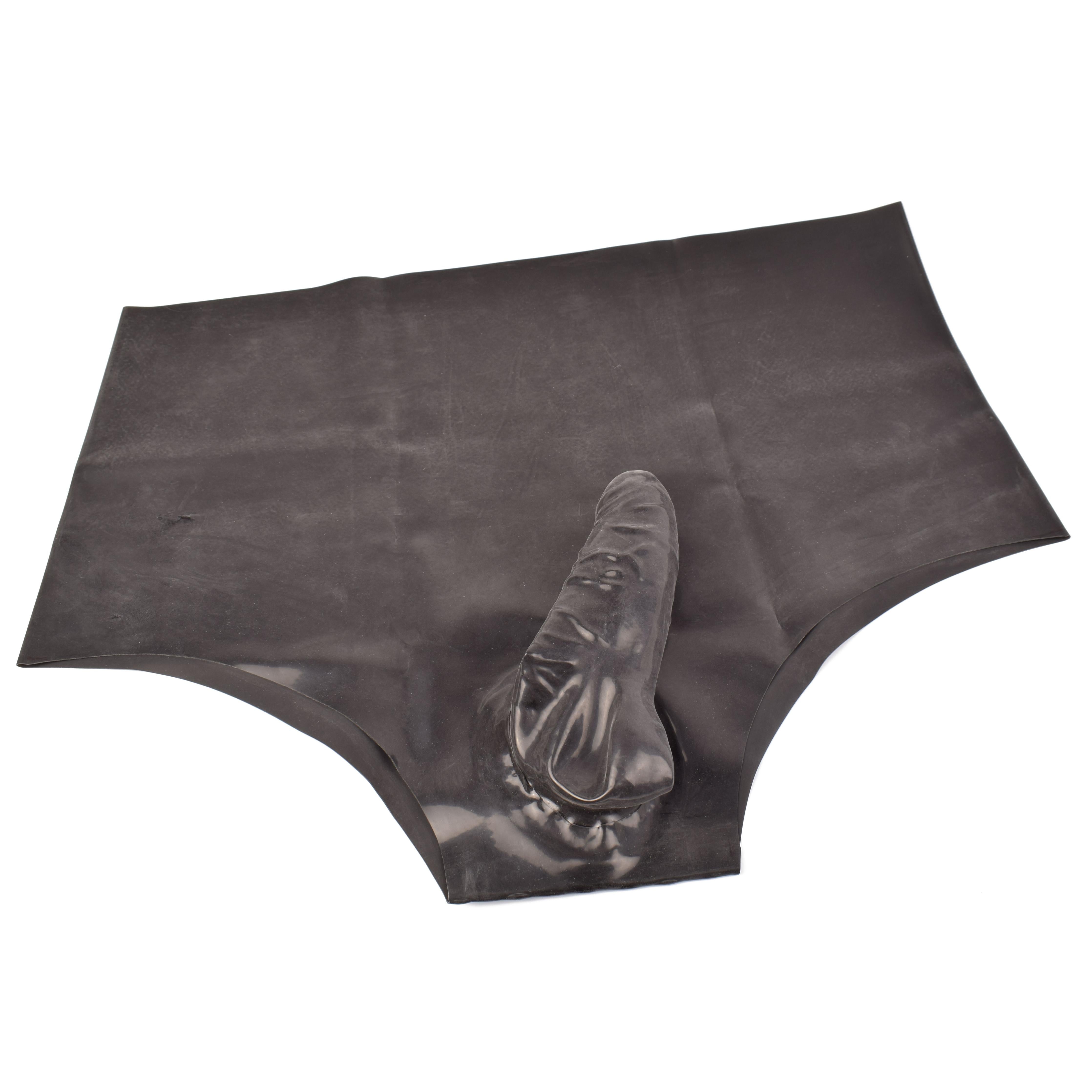 Rubberfashion Latex Slip mit Penishlle - kurze extra dicke sexy Rubber mit Kondom - Latexhose fr Herren Rubberfashion Latex Slip mit Penishlle - kurze extra dicke sexy Rubber mit Kondom - Latexhose fr Herren