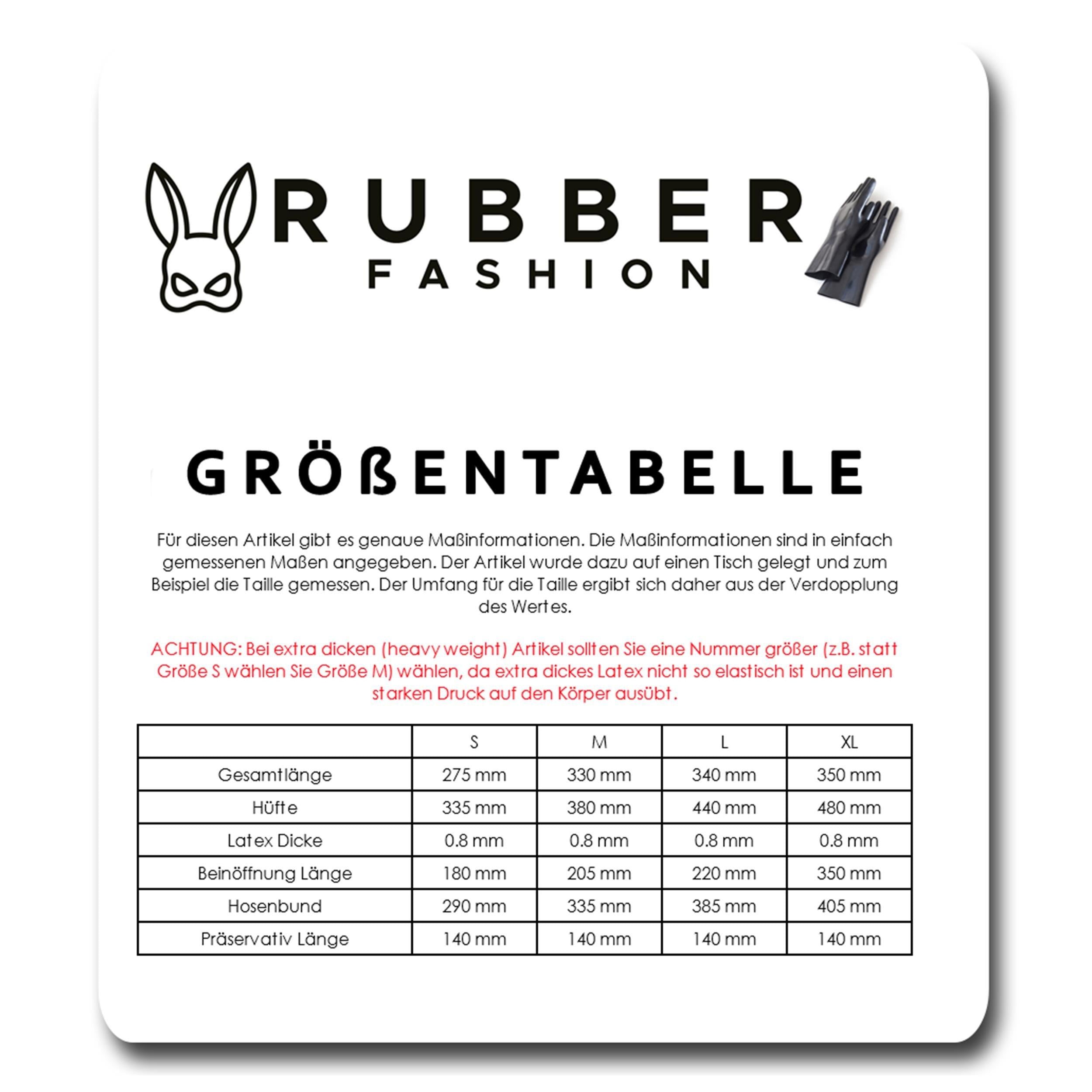 Rubberfashion Latex Slip mit Penishülle - kurze extra dicke sexy Rubber mit Kondom - Latexhose für Herren