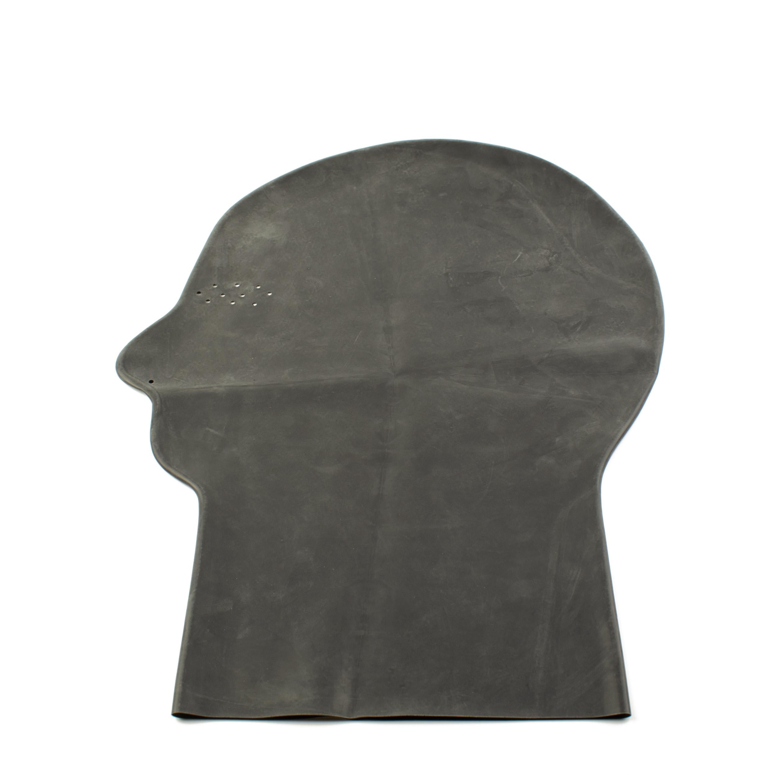 Rubberfashion Latex Maske Herren - Latexmaske Haube mit Perforation für Augen und Nase Öffnung für Männer