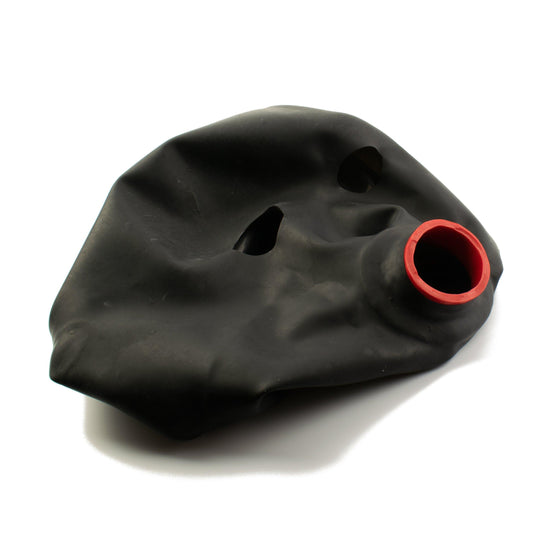 Rubberfashion Latex Maske Lippen Mann - Latexmaske anatomisch - Mund und Augen offen für Herren