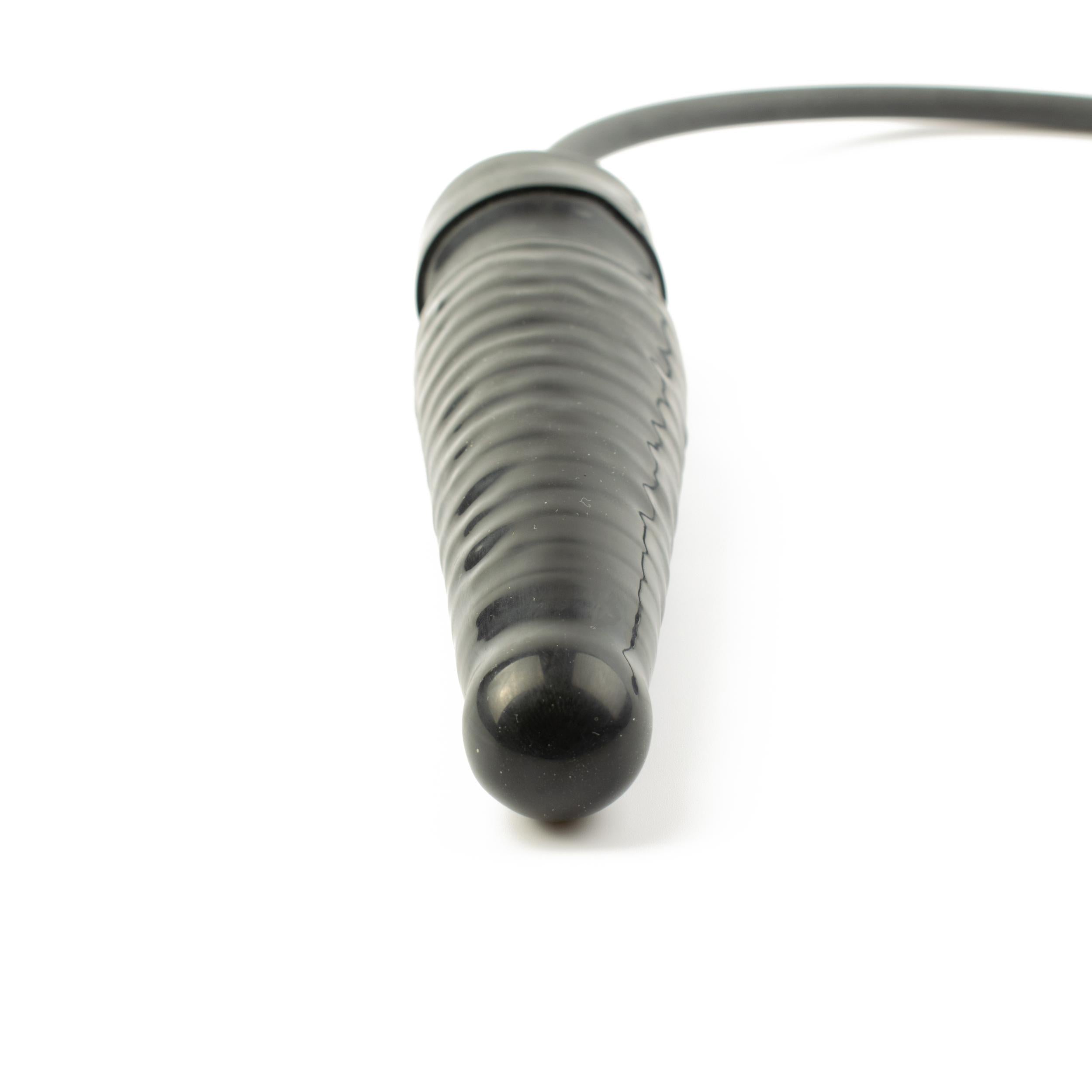 Rubberfashion Latex Analdildo aufblasbar, aufblasbarer Mini gerippter Anal Butt Dildo mit Pumpe für Frauen und Männer 17 x 4,1cm