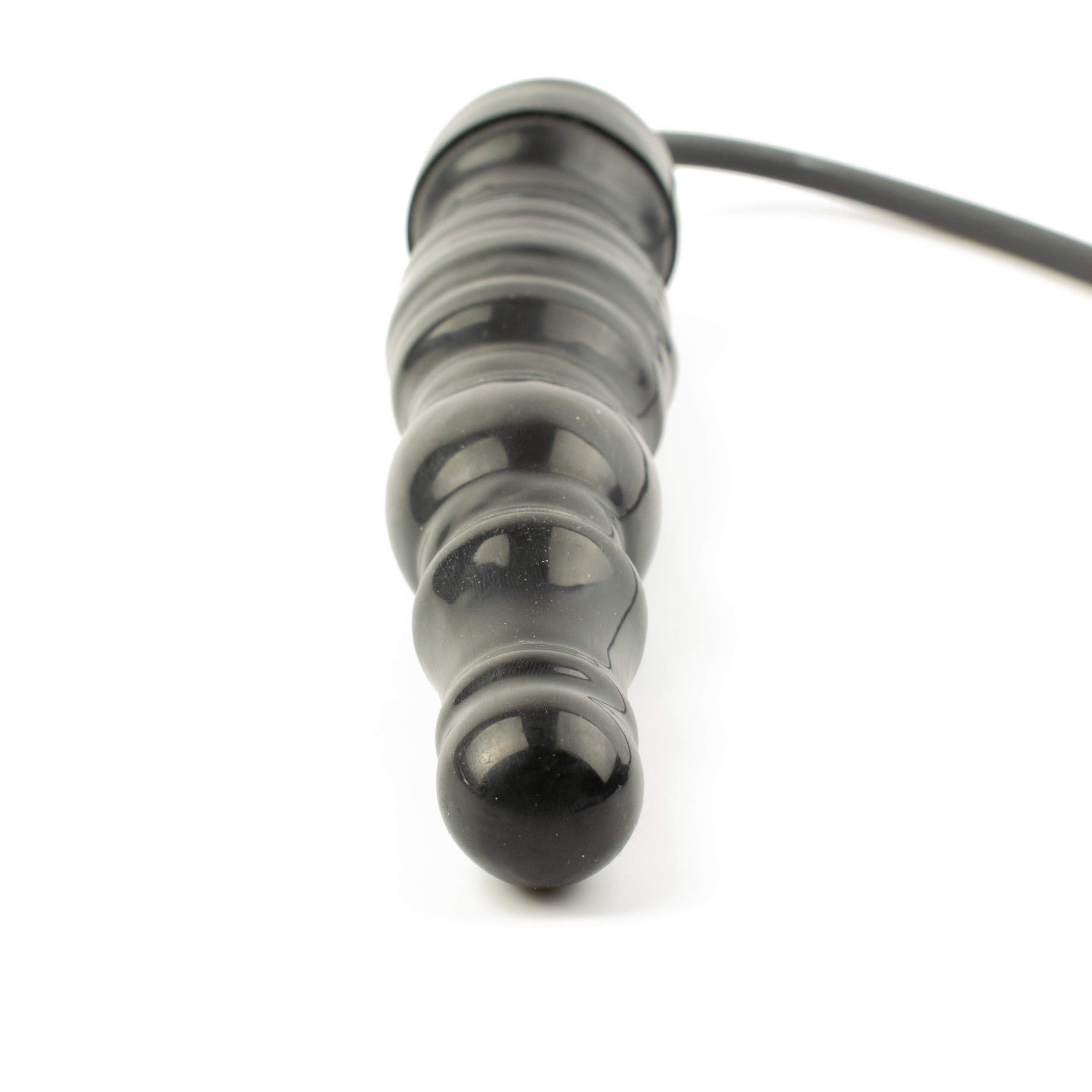 Rubberfashion Latex Analdildo aufblasbar, aufblasbarer Maxi gerippter Anal Butt Dildo mit Pumpe für Frauen und Männer 22,5 x 4,5cm