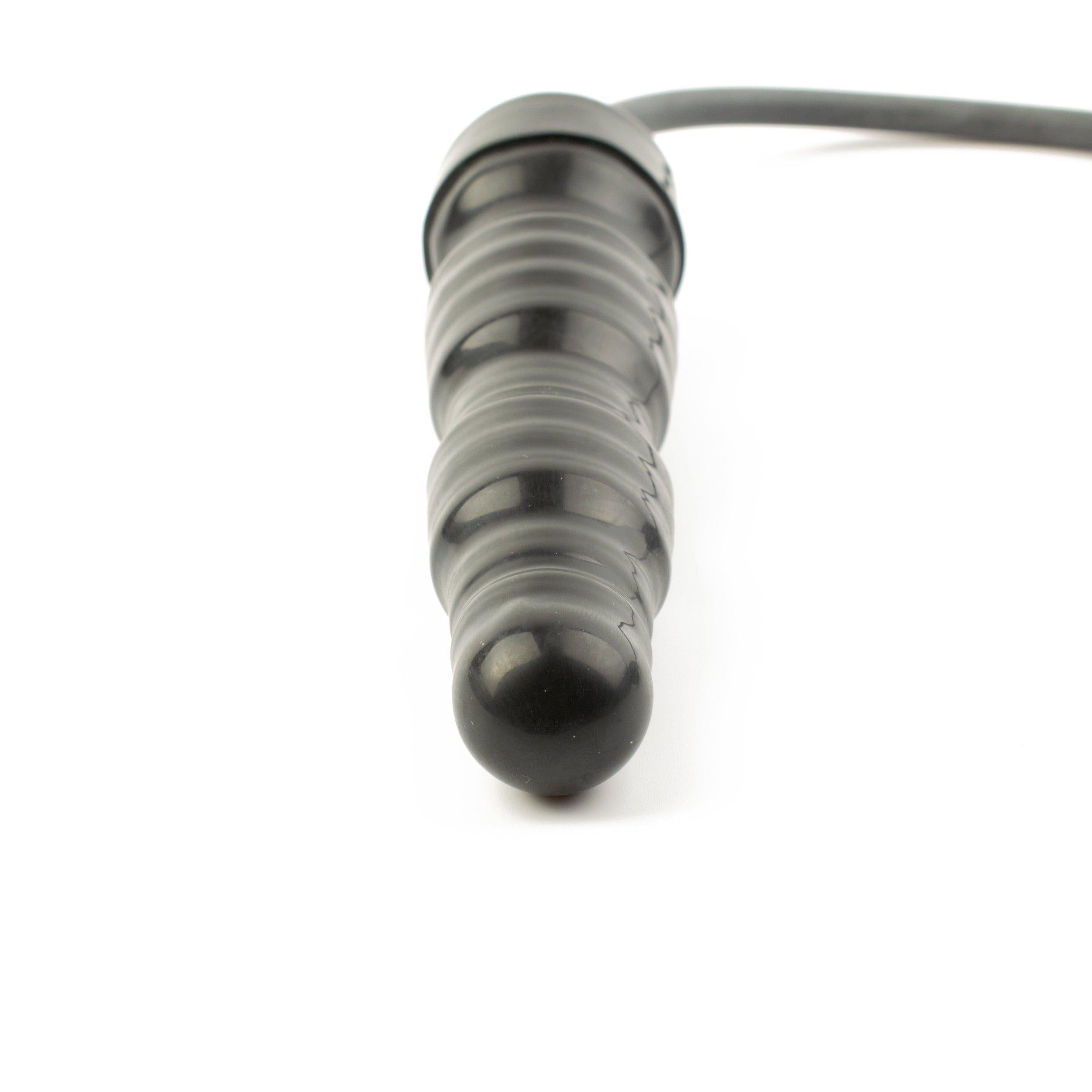 Rubberfashion Latex Analdildo aufblasbar, aufblasbarer Midi gerippter Anal Butt Dildo mit Pumpe für Frauen und Männer 17 x 3,8cm