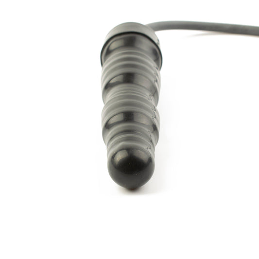 Rubberfashion Latex Analdildo aufblasbar, aufblasbarer Midi gerippter Anal Butt Dildo mit Pumpe für Frauen und Männer 17 x 3,8cm