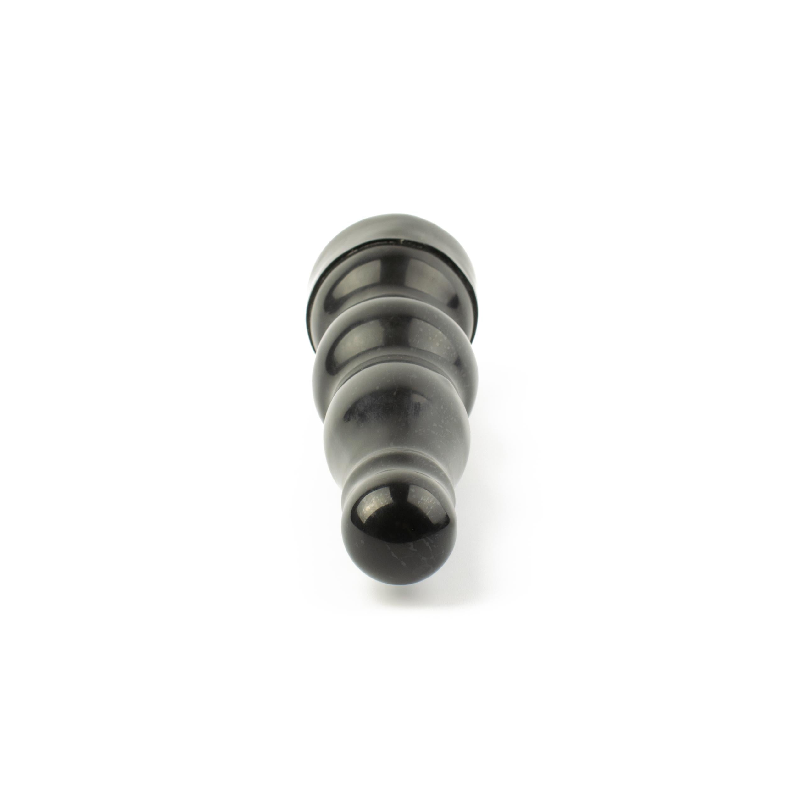 Rubberfashion Latex Analplug, Mini gerippter Anal Butt Plug für Frauen und Männer 15 x 4 cm