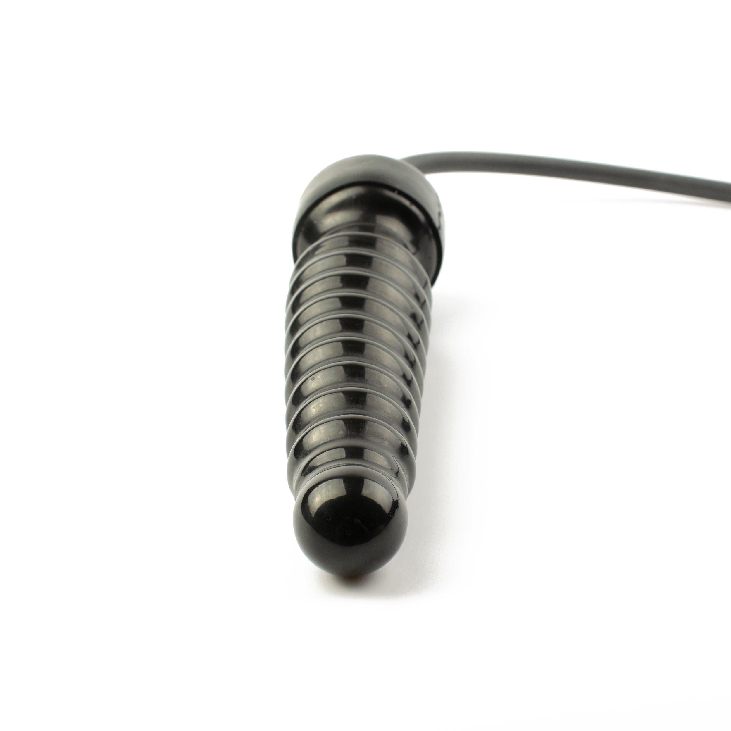 Rubberfashion Latex Analdildo aufblasbar, aufblasbarer Midi gerippter Anal Butt Dildo mit Pumpe für Frauen und Männer 17,5 x 4,1cm