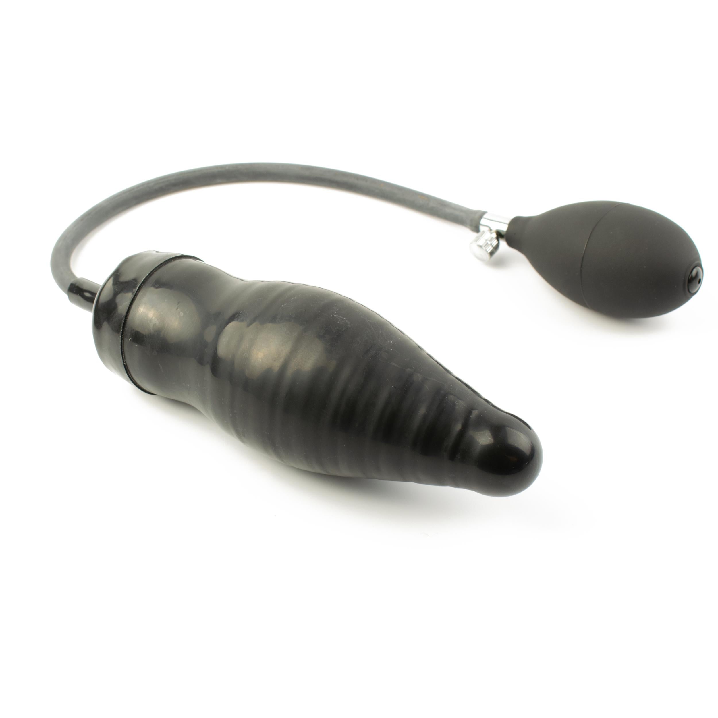 Rubberfashion Inflatable Latex Anal Plug, Inflatable Mini Ribbed Anal Butt Plug with Pump for Women and Men 15 x 4 cm Rubberfashion Inflatable Latex Anal Plug, Inflatable Mini Ribbed Anal Butt Plug with Pump for Women and Men 15 x 4 cm