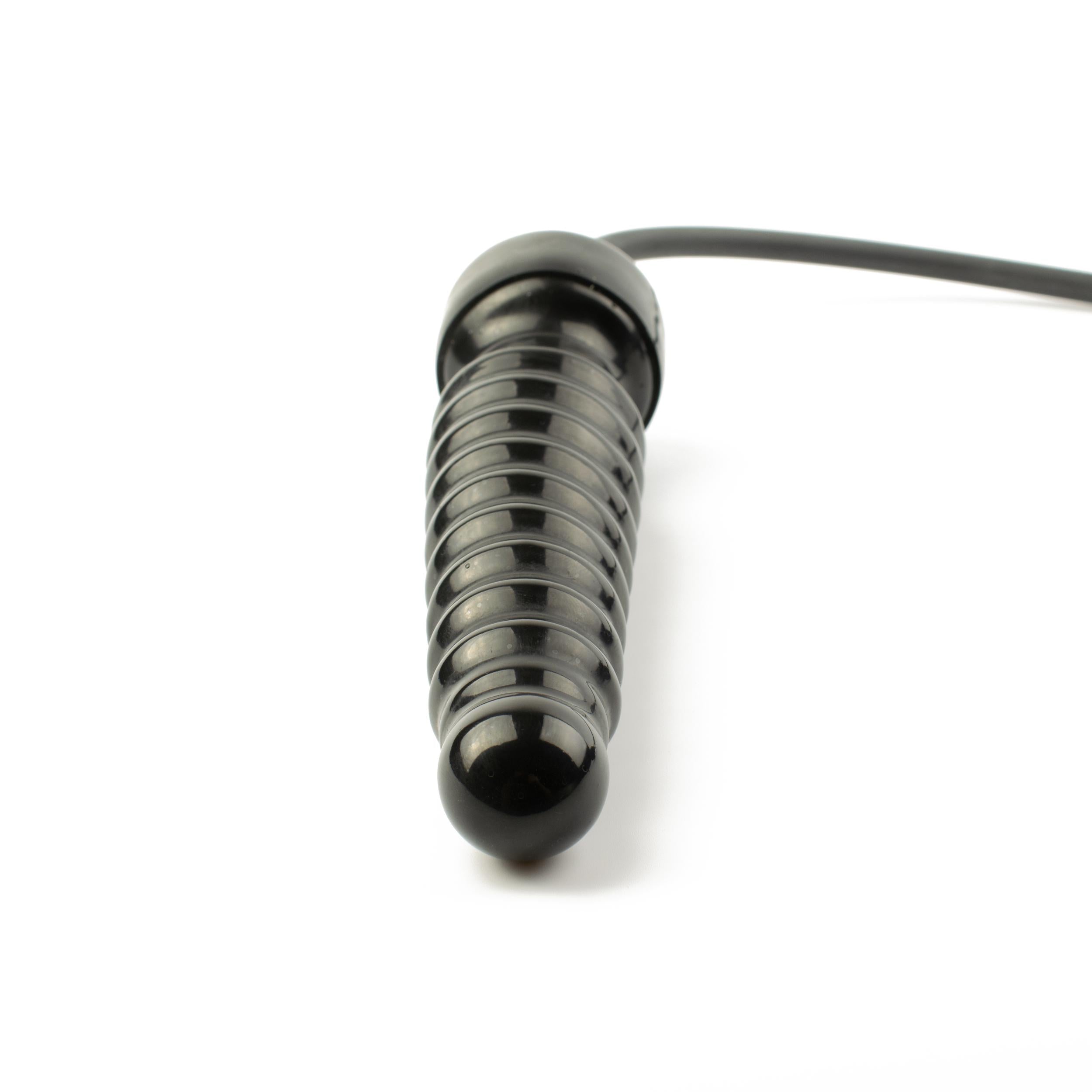 Rubberfashion Latex Analdildo aufblasbar, aufblasbarer Midi gerippter Anal Butt Dildo mit Pumpe für Frauen und Männer 14,8 x 4,1cm