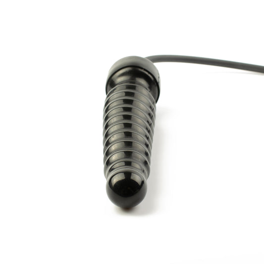 Rubberfashion Latex Analdildo aufblasbar, aufblasbarer Midi gerippter Anal Butt Dildo mit Pumpe für Frauen und Männer 14,8 x 4,1cm