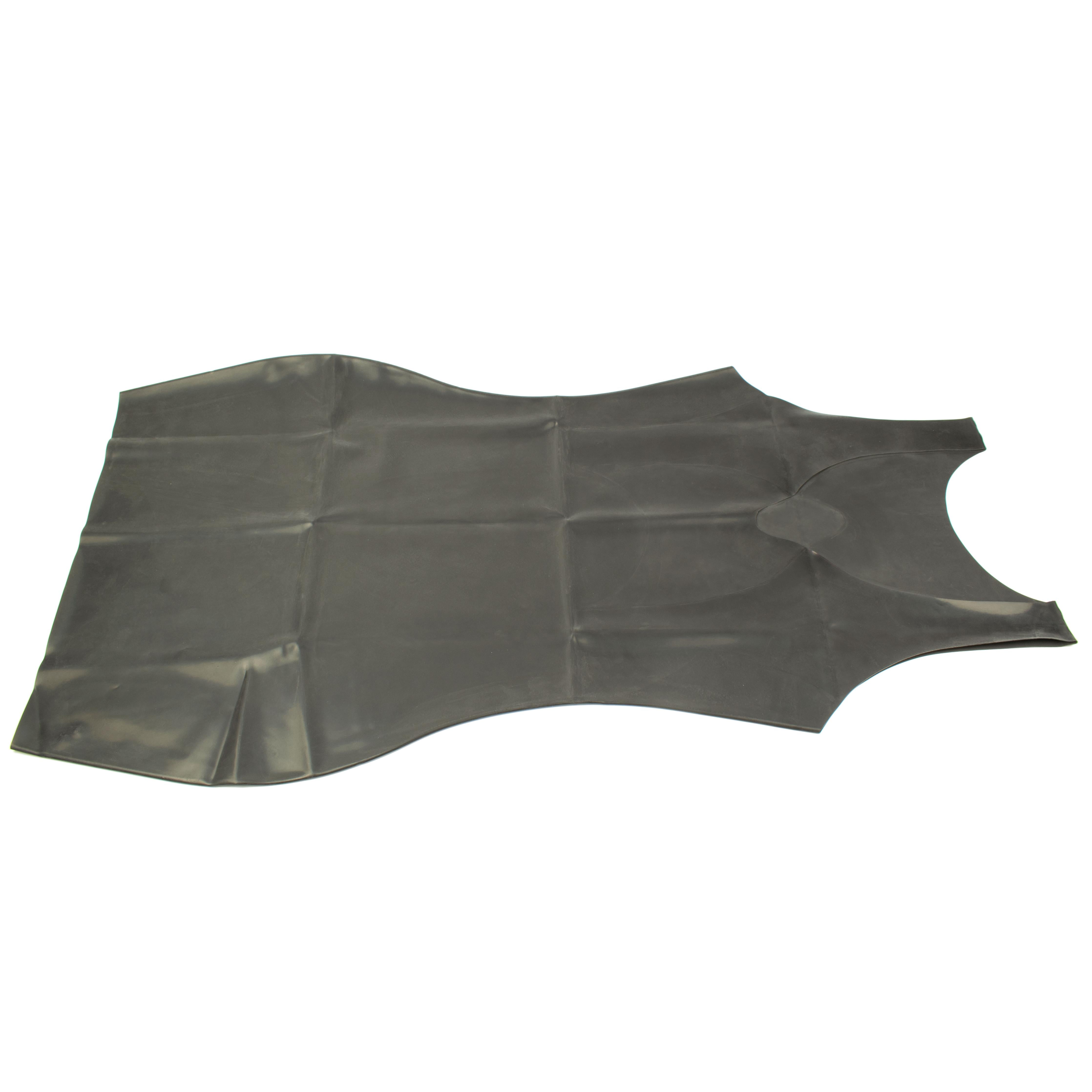 Rubberfashion Latex Mini Kleid - Latexkleid kurz - Arm frei mit Trägern und V-Ausschnitt - sexy Frauen Kleider für Damen