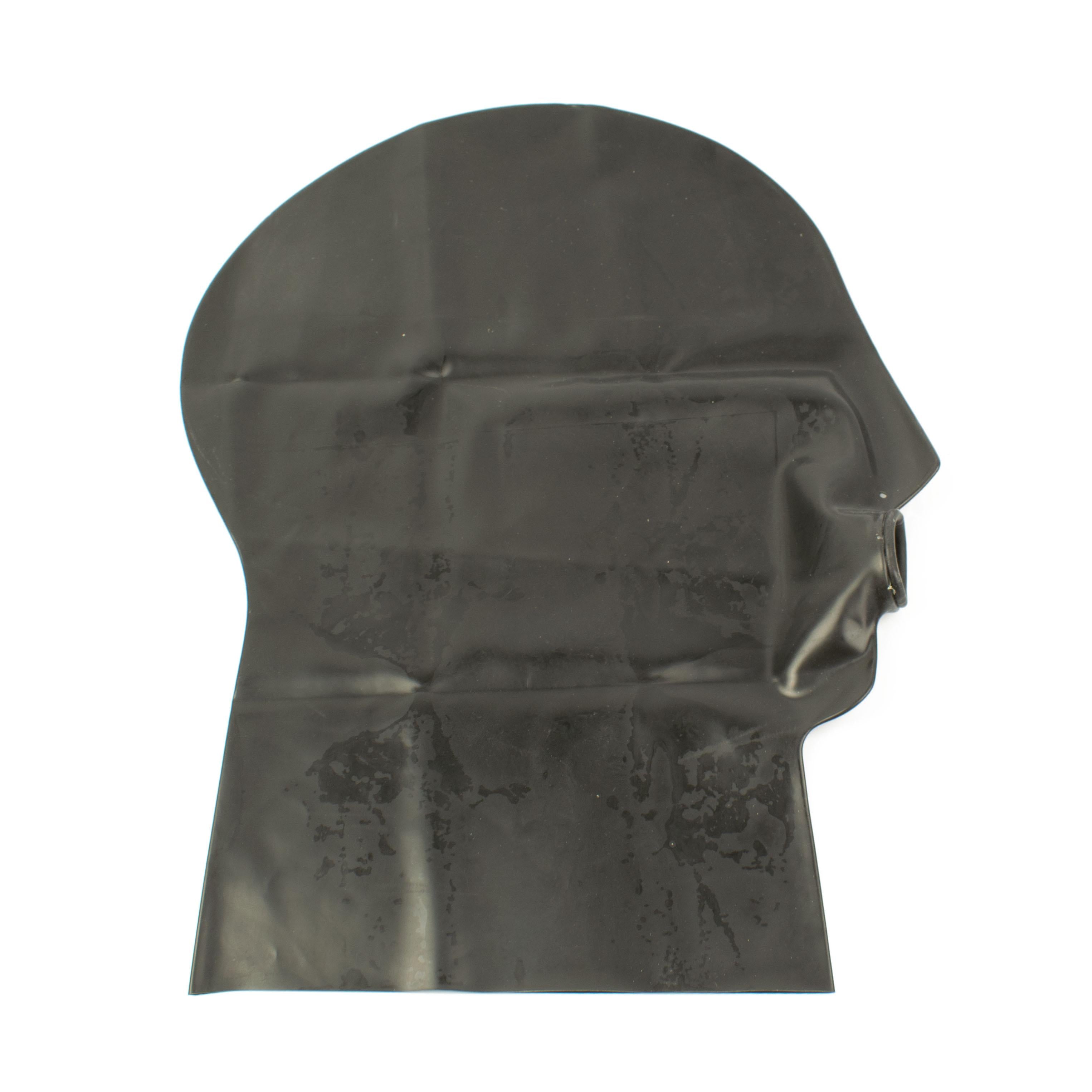 Rubberfashion Latex Maske - Latexmaske Haube mit Öffnungen für Nase und Mund Ring für Damen und Herren