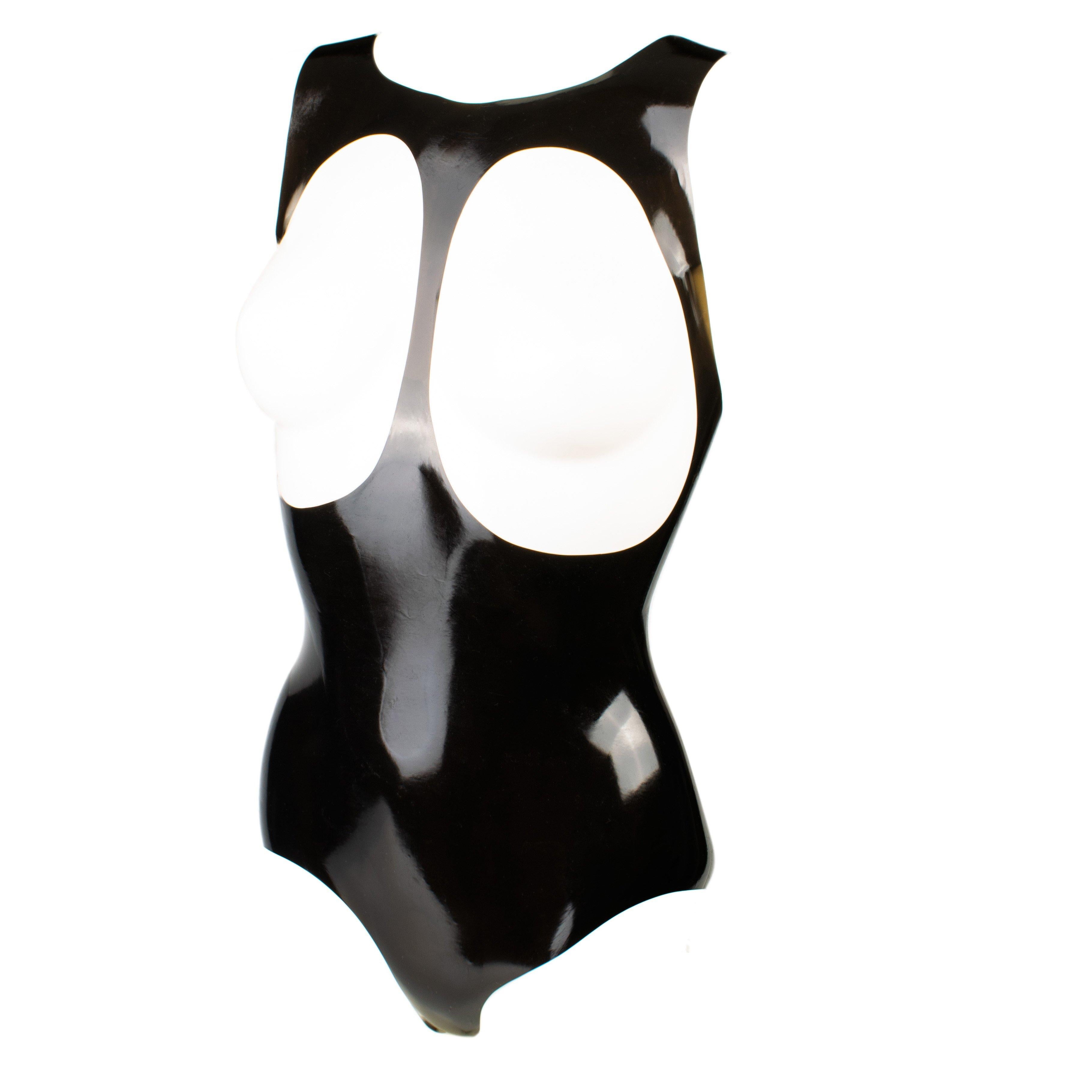 Rubberfashion Latex Body - sexy Latexbody - offene Cups brustfrei - Stringbody