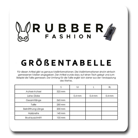 Rubberfashion Latex Body - sexy Latexbody - offene Cups brustfrei - Stringbody