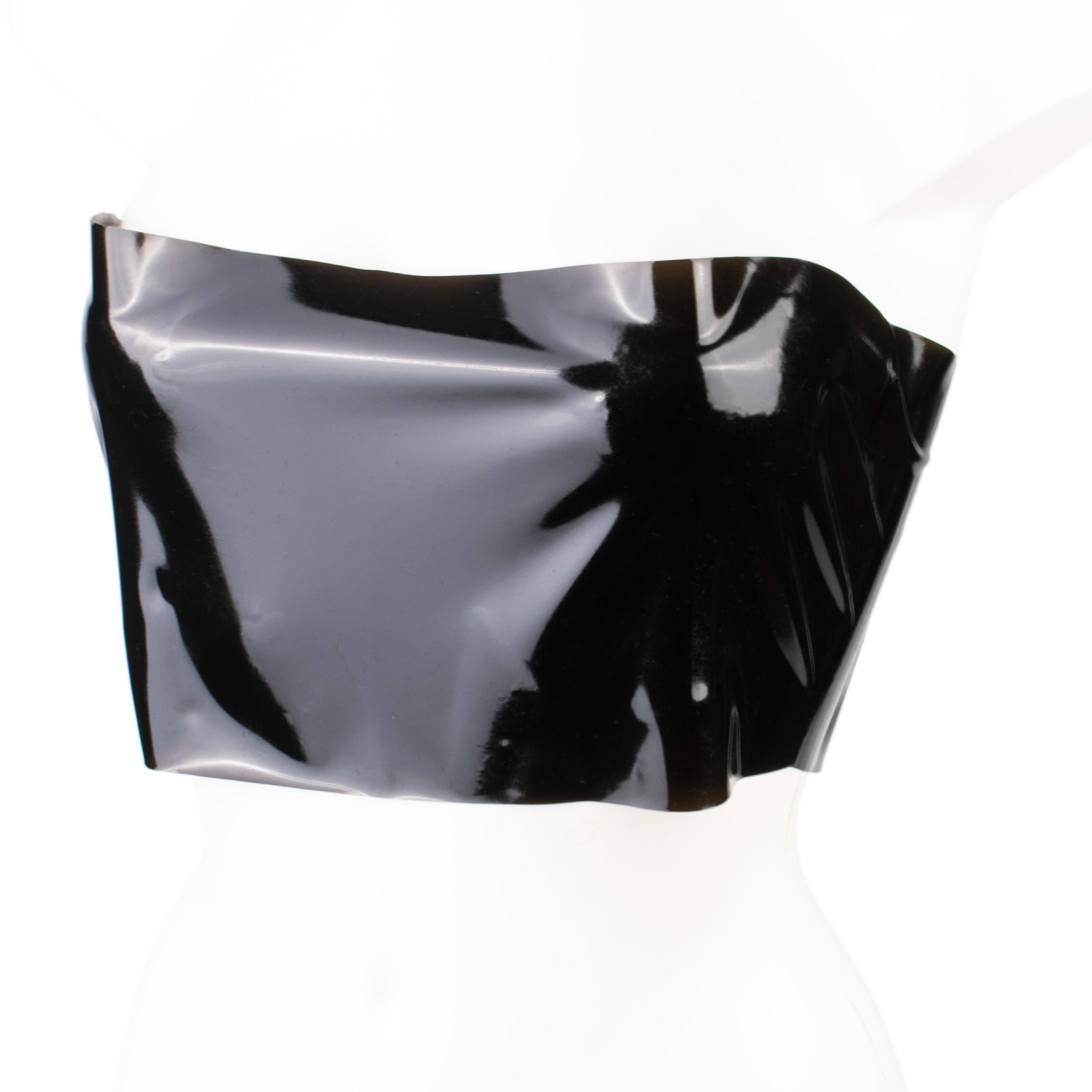 Rubberfashion Latex Oberteil kurz - sexy Latex Bustier - Rubber Boobtube oder knapper Latex Rock