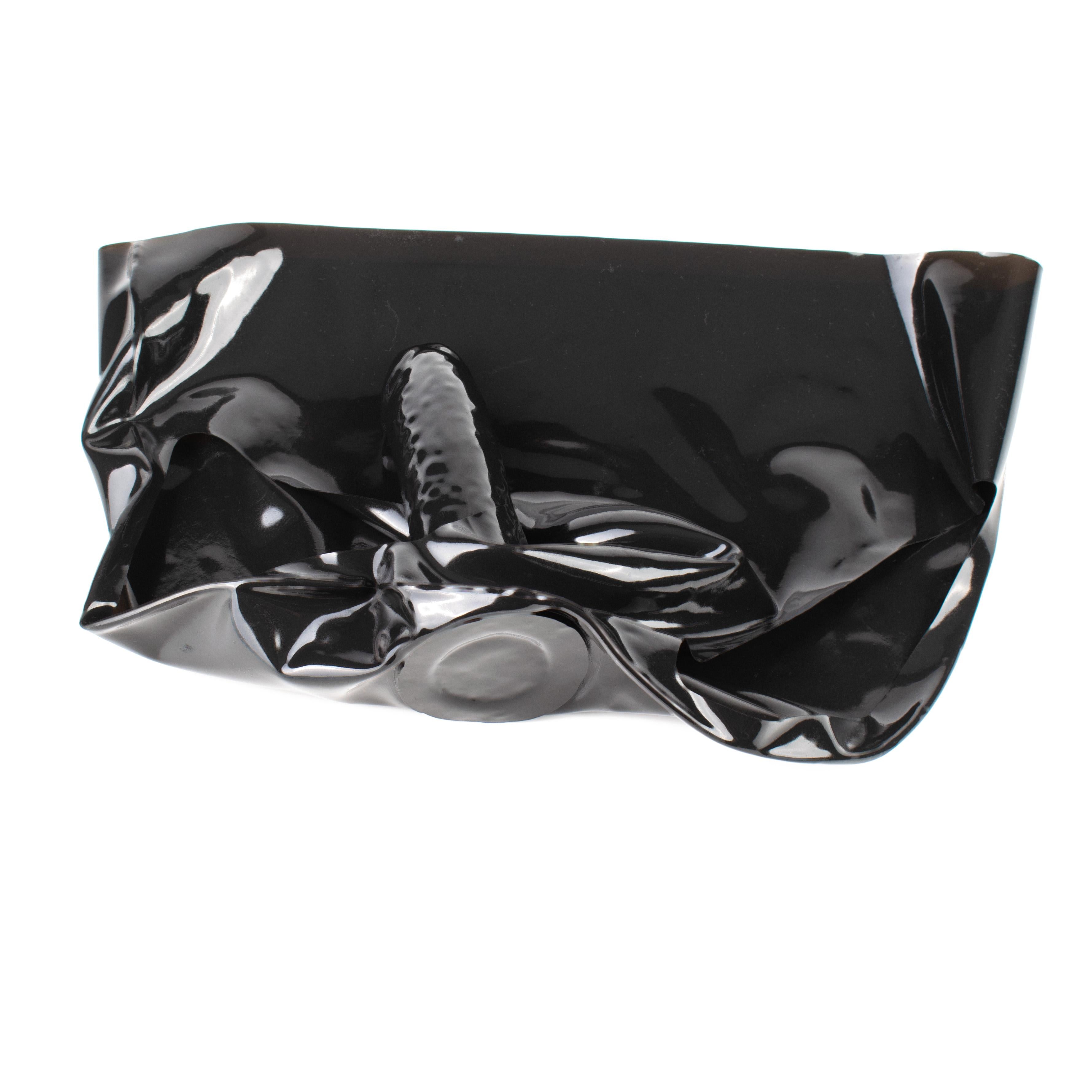 Rubberfashion Latex Slip - kurzer sexy Rubber Slip - Latex Pants mit Anal-Dildo - Latex Dessous Damen und Herren