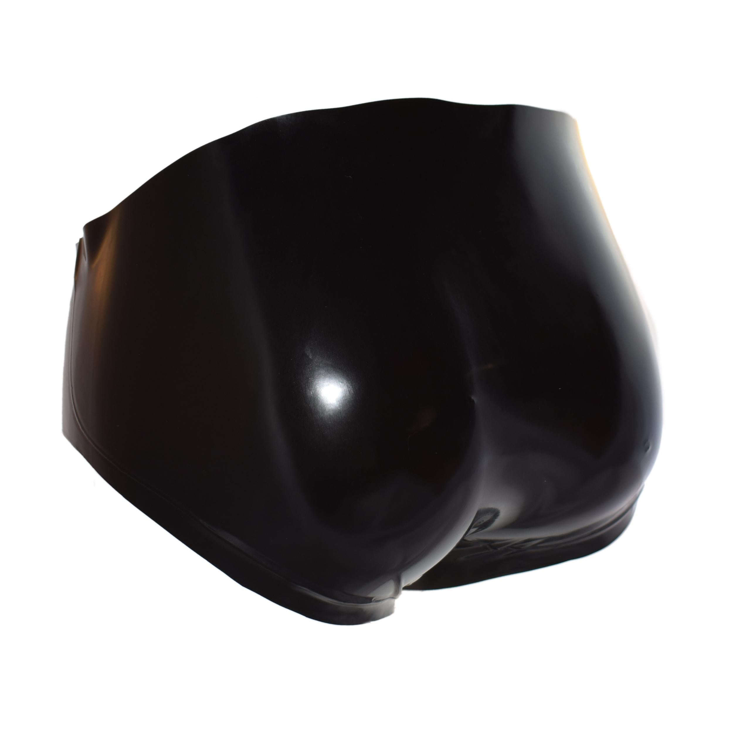 Rubberfashion Latex Slip - kurzer sexy Rubber Slip - Latex Pants mit Anal-Dildo - Latex Dessous Damen und Herren