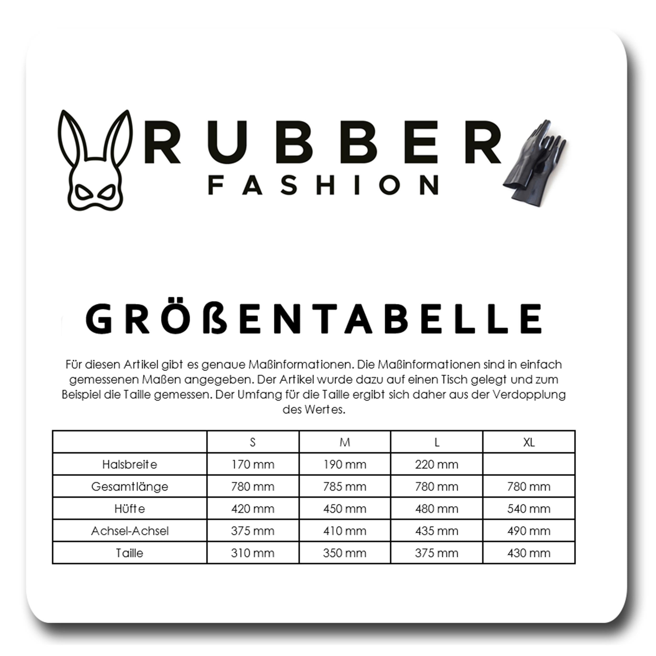 Rubberfashion Latex Mini Kleid - Latexkleid kurz - Arm frei mit Trägern brustfrei - sexy Frauen Kleider für Damen