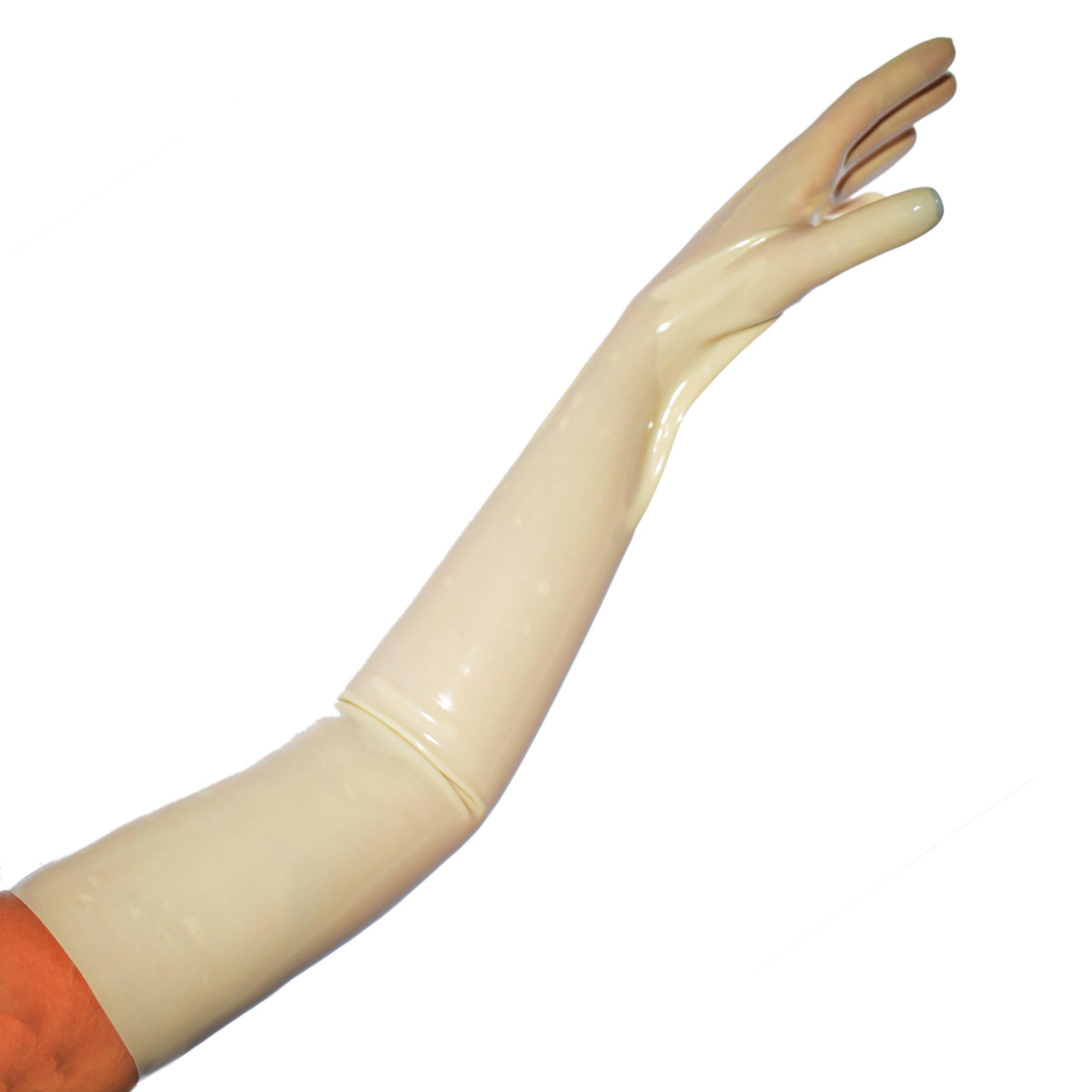 Rubberfashion lange Latex Handschuhe - Latexhandschuhe lang bis zum Oberarm für Damen und Herren Paar