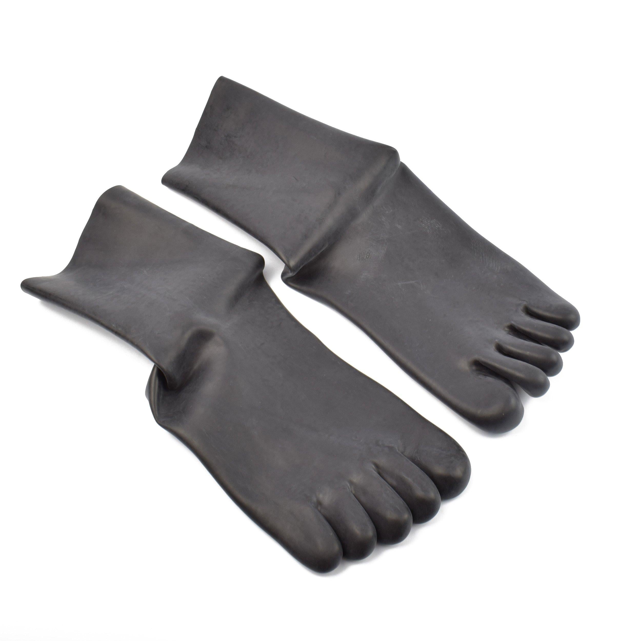 Rubberfashion Sexy Latex Zehen Socken kurz - extra dicke -Zehensocken knöchel lang - Latex Strümpfe für Damen und Herren