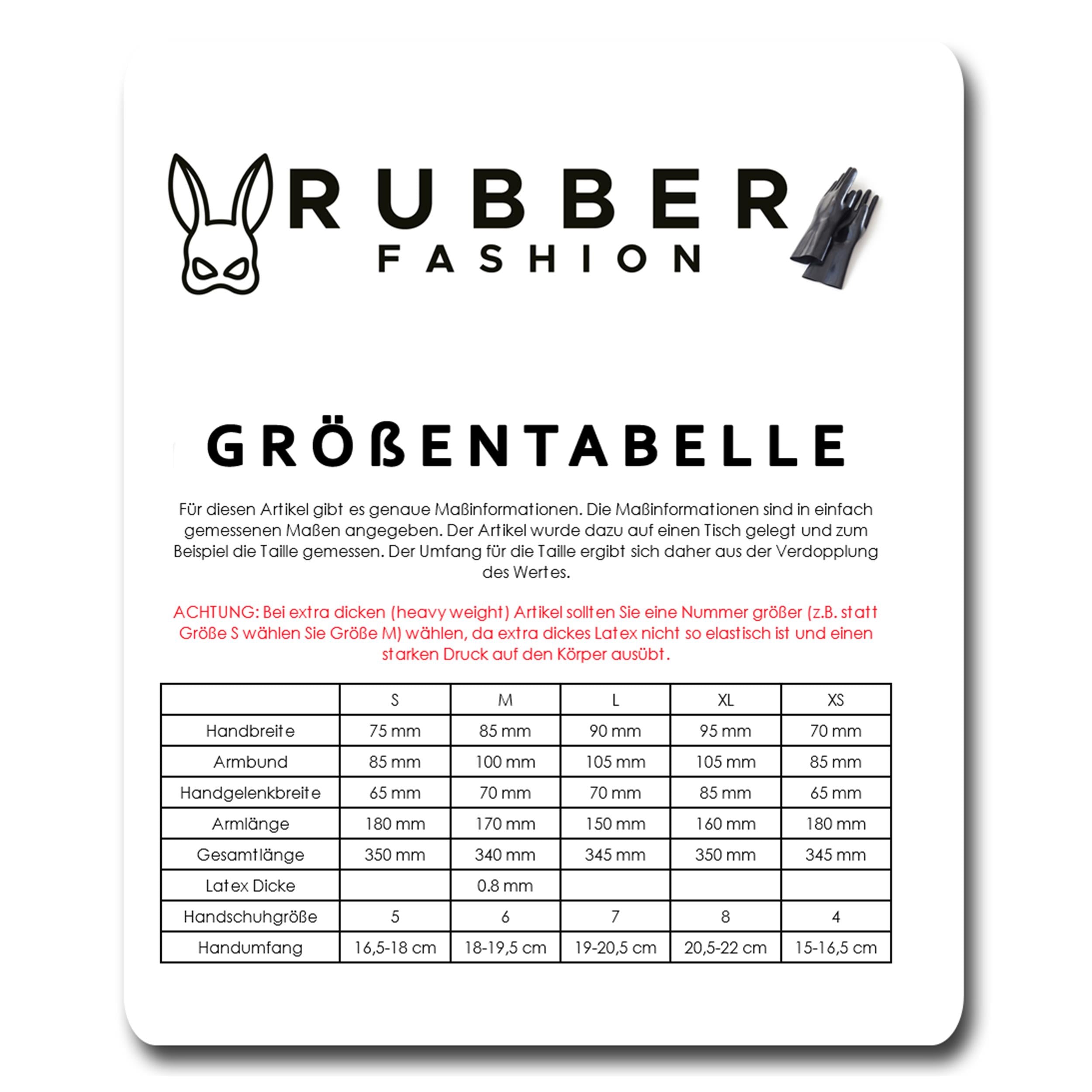 Rubberfashion Latex Gloves Short - Heavy Rubber Gloves - Short Latex Gloves up to Wrist for Men and Women