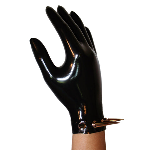 Rubberfashion Latex Gloves Short - Sexy Rubber Gloves Spikes - Short Latex Gloves to Wrist for Women and Men.