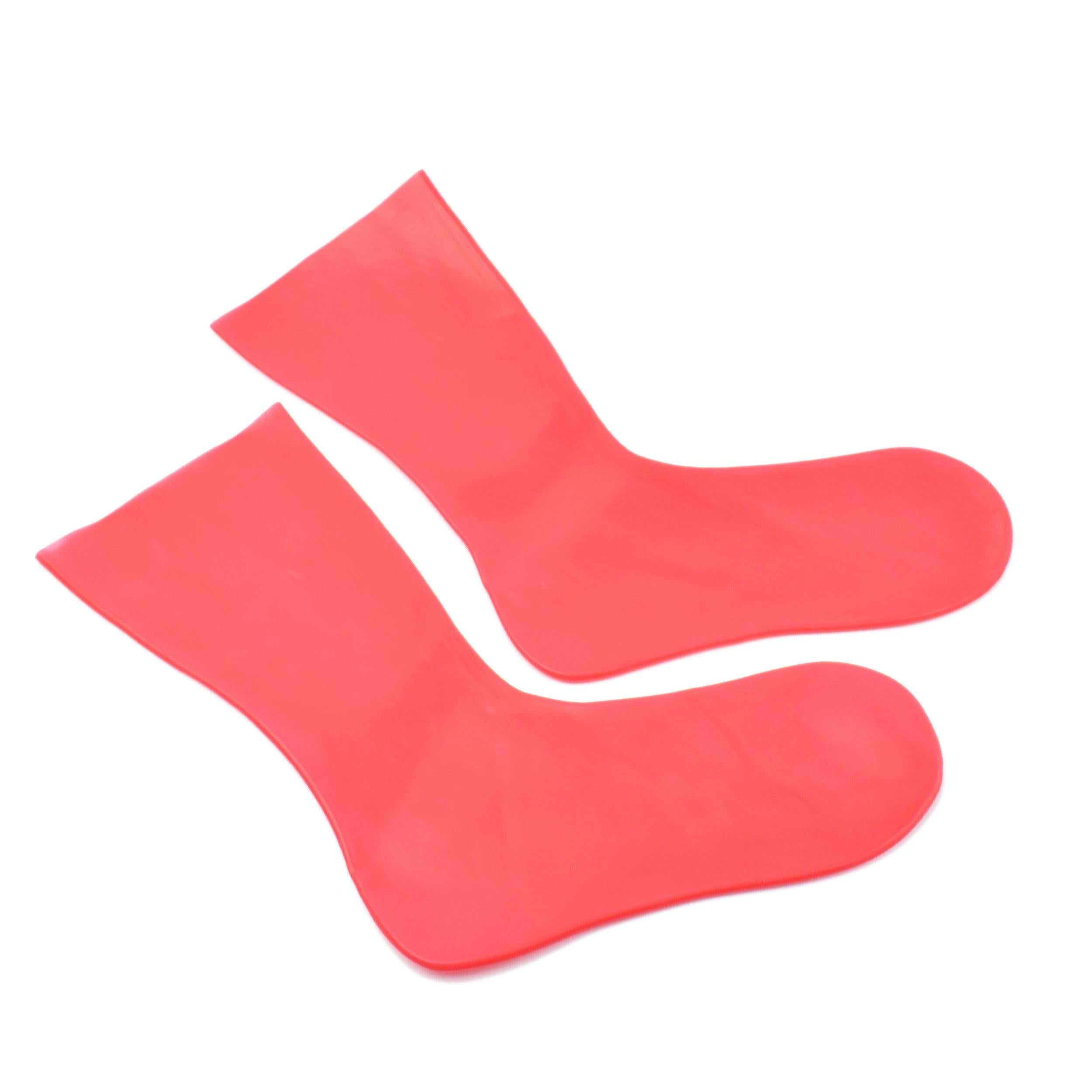Rubberfashion Sexy Latex Socken kurz - Rubber Latexsocken Knöchel lang - Latex Strümpfe für Damen und Herren