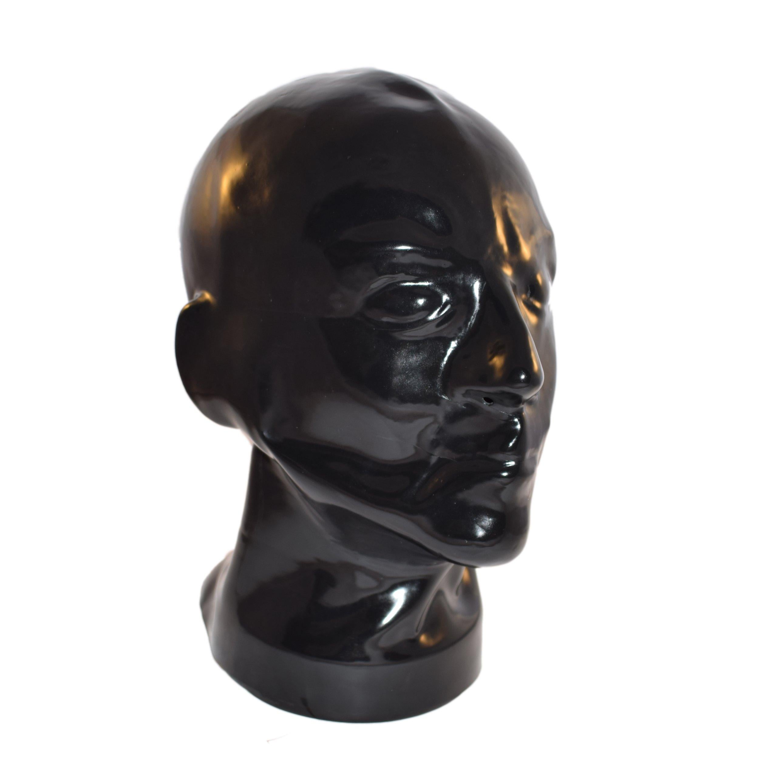 Rubberfashion Latex Maske - Latexmaske Fantomas - Öffnungen für Nase und Reißverschluss Damen und Herren