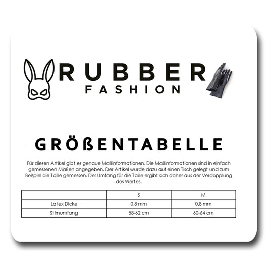 Rubberfashion Latex Maske - Latexmaske Fantomas - Öffnungen für Nase und Reißverschluss Damen und Herren