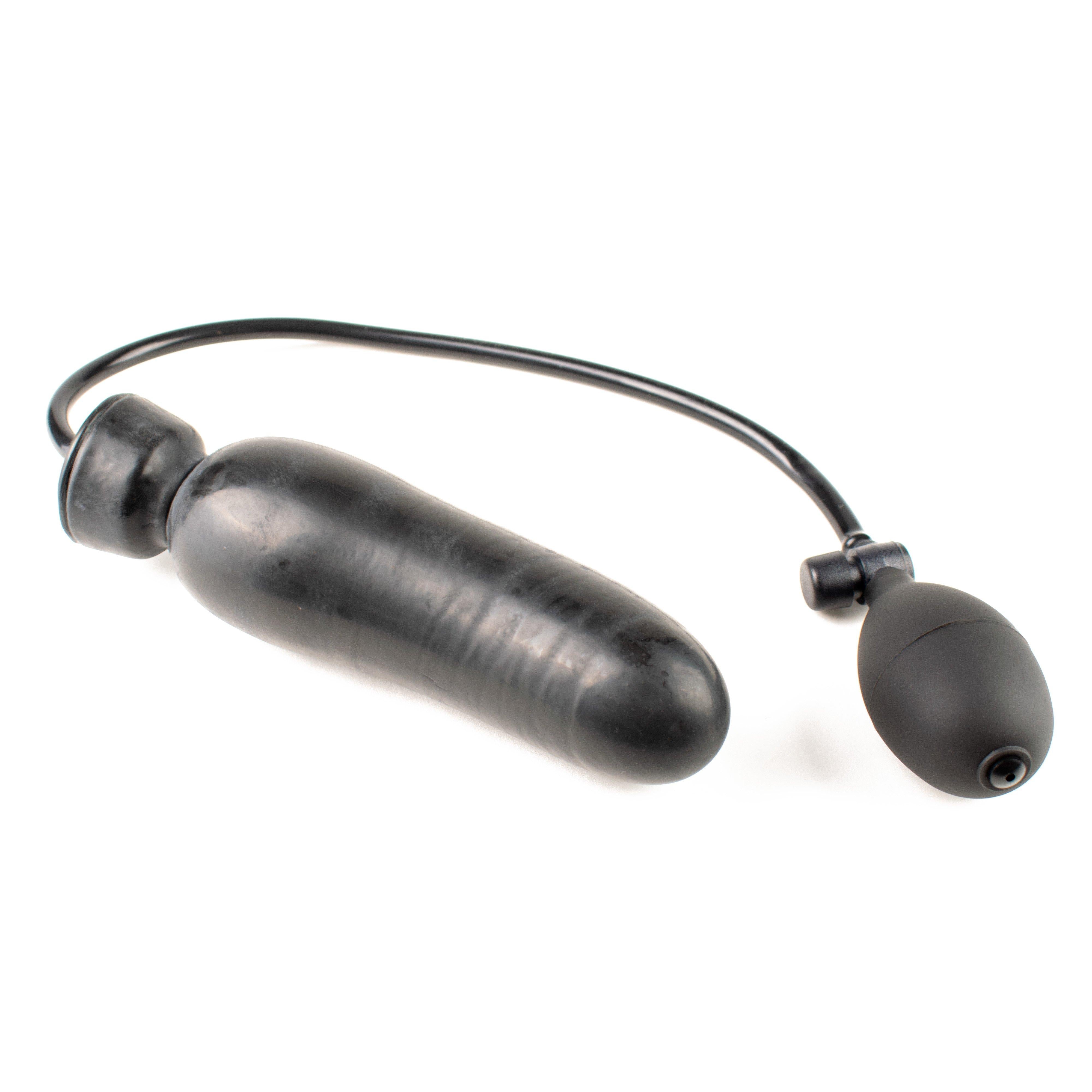 Rubberfashion Latex Dildo - realistischer Dildo geadert - aufblasbar mit Pumpe für Frauen und Männer