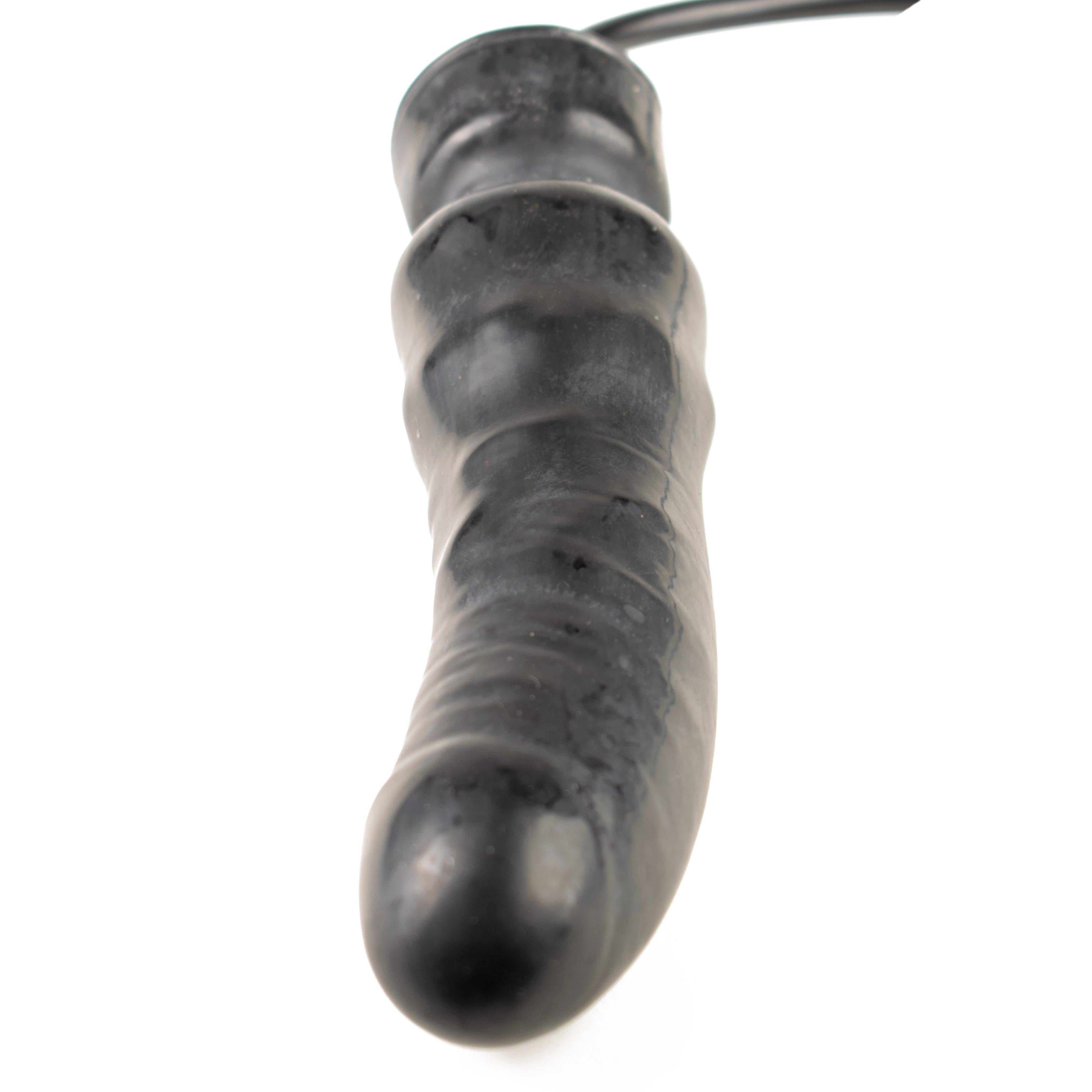 Rubberfashion Latex Dildo - realistischer Dildo geadert - aufblasbar mit Pumpe für Frauen und Männer