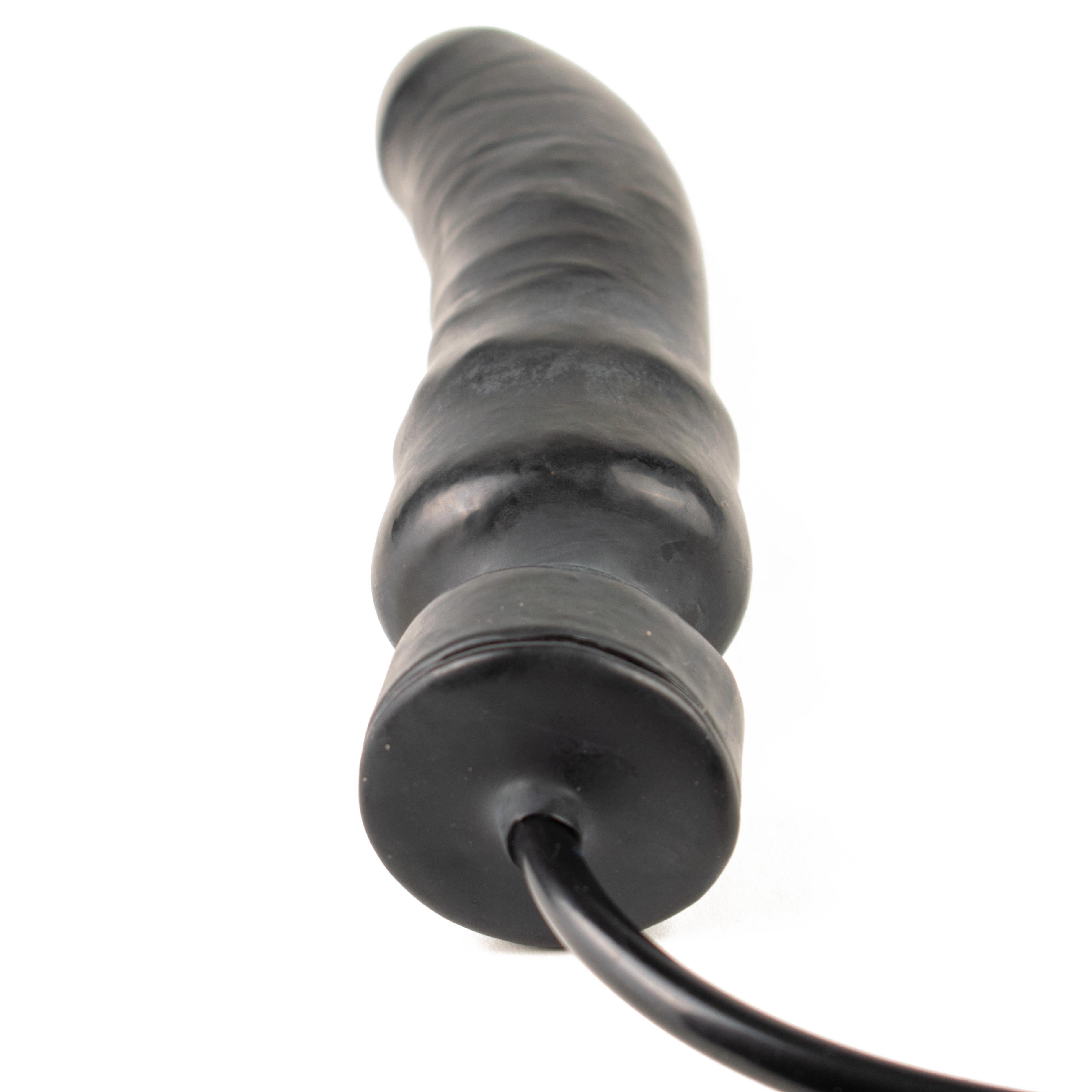 Rubberfashion Latex Dildo - realistischer Dildo geadert - aufblasbar mit Pumpe für Frauen und Männer