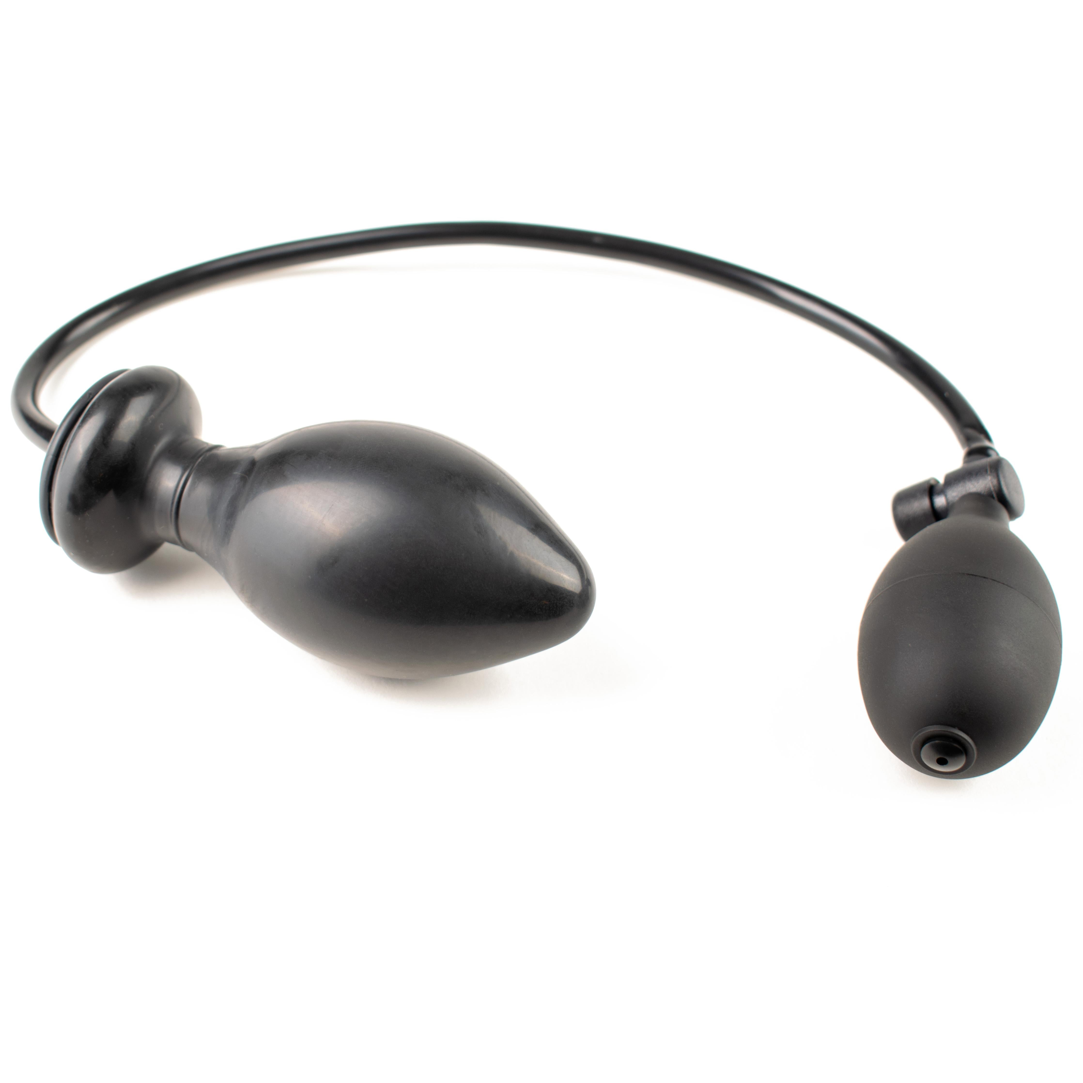 Rubberfashion Latex Butt Plug - Anal Plug - aufblasbarer Analplug mit Pumpe für Frauen und Männer