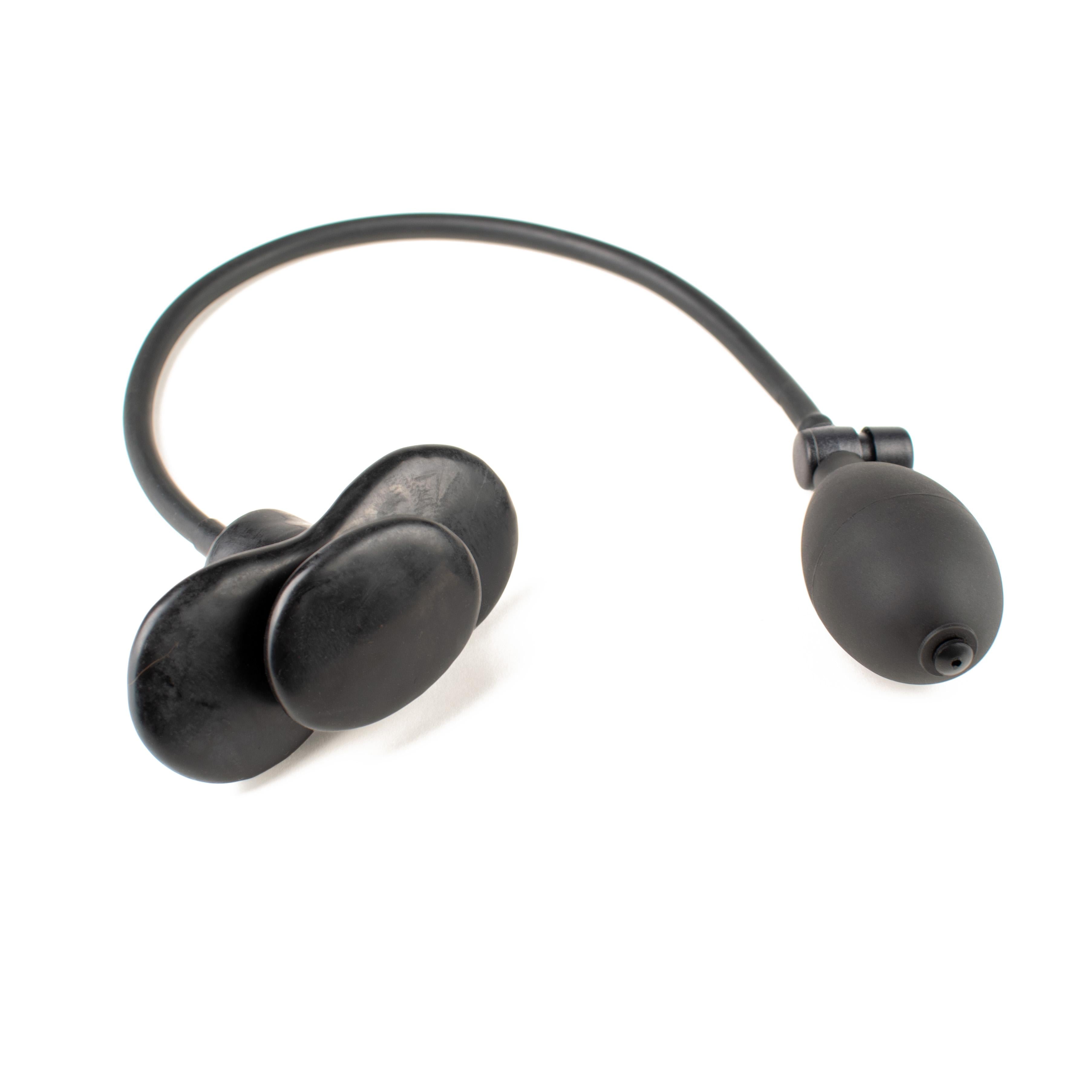 Rubberfashion Latex Knebel - Mundknebel aufblasbar - Gag Butterfly für Damen und Herren