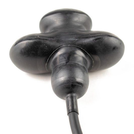 Rubberfashion Latex Knebel - Mundknebel aufblasbar - Gag Butterfly für Damen und Herren