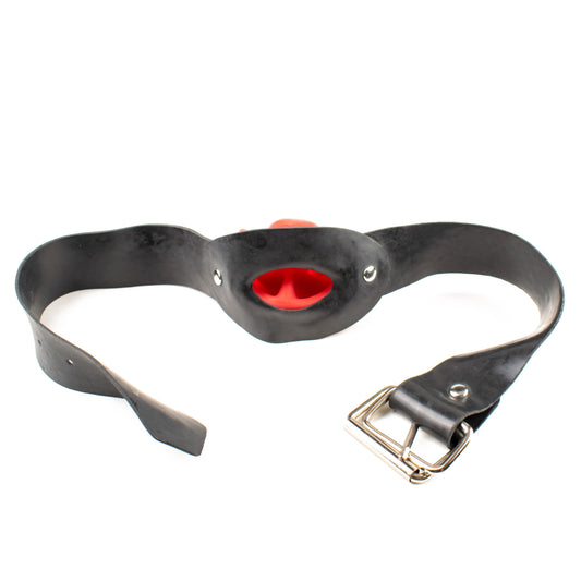 Rubberfashion Latex Knebel - Mundknebel mit Mundauskleidung - SM Gag mit Kopfband für Damen und Herren