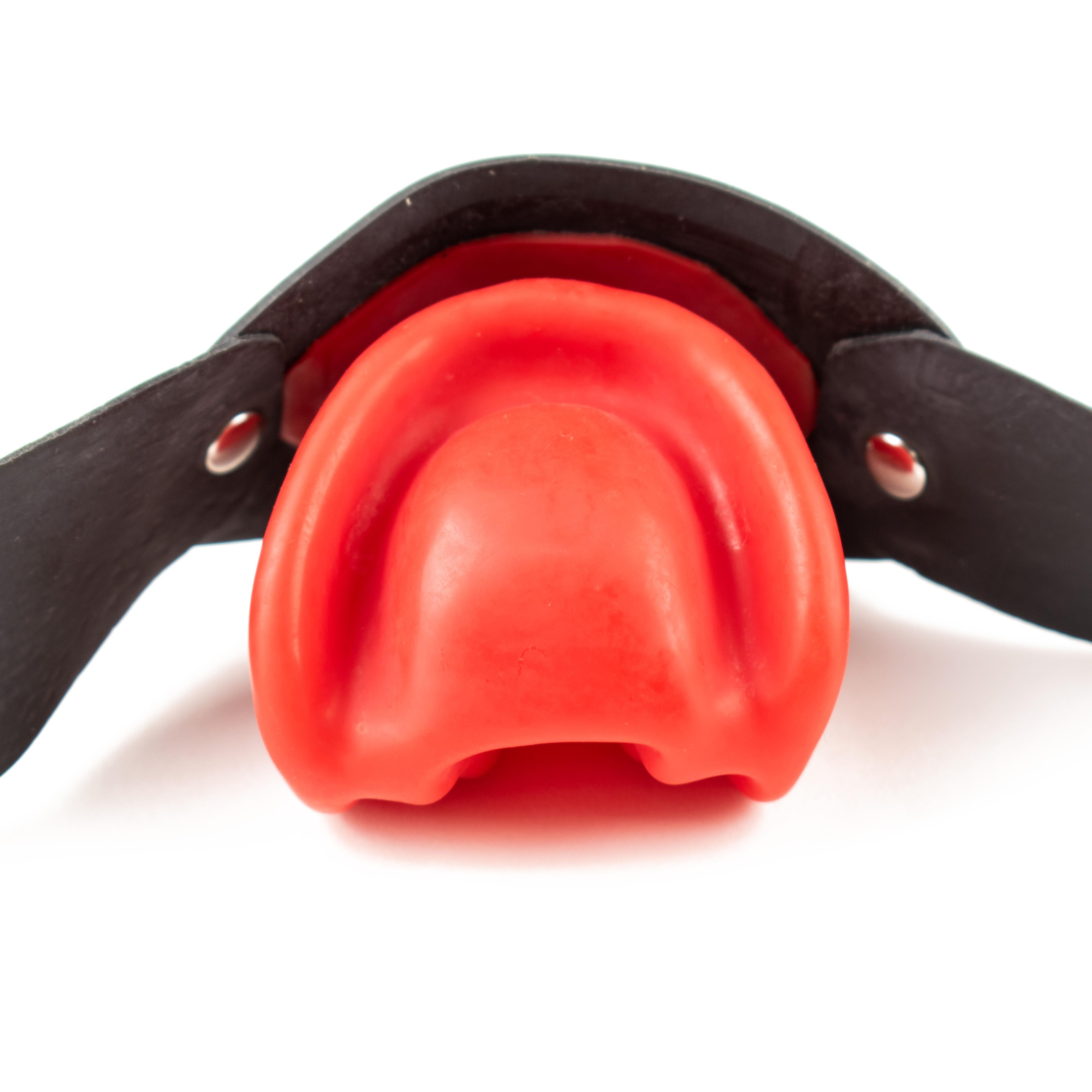 Rubberfashion Latex Knebel - Mundknebel mit Mundauskleidung - SM Gag mit Kopfband für Damen und Herren