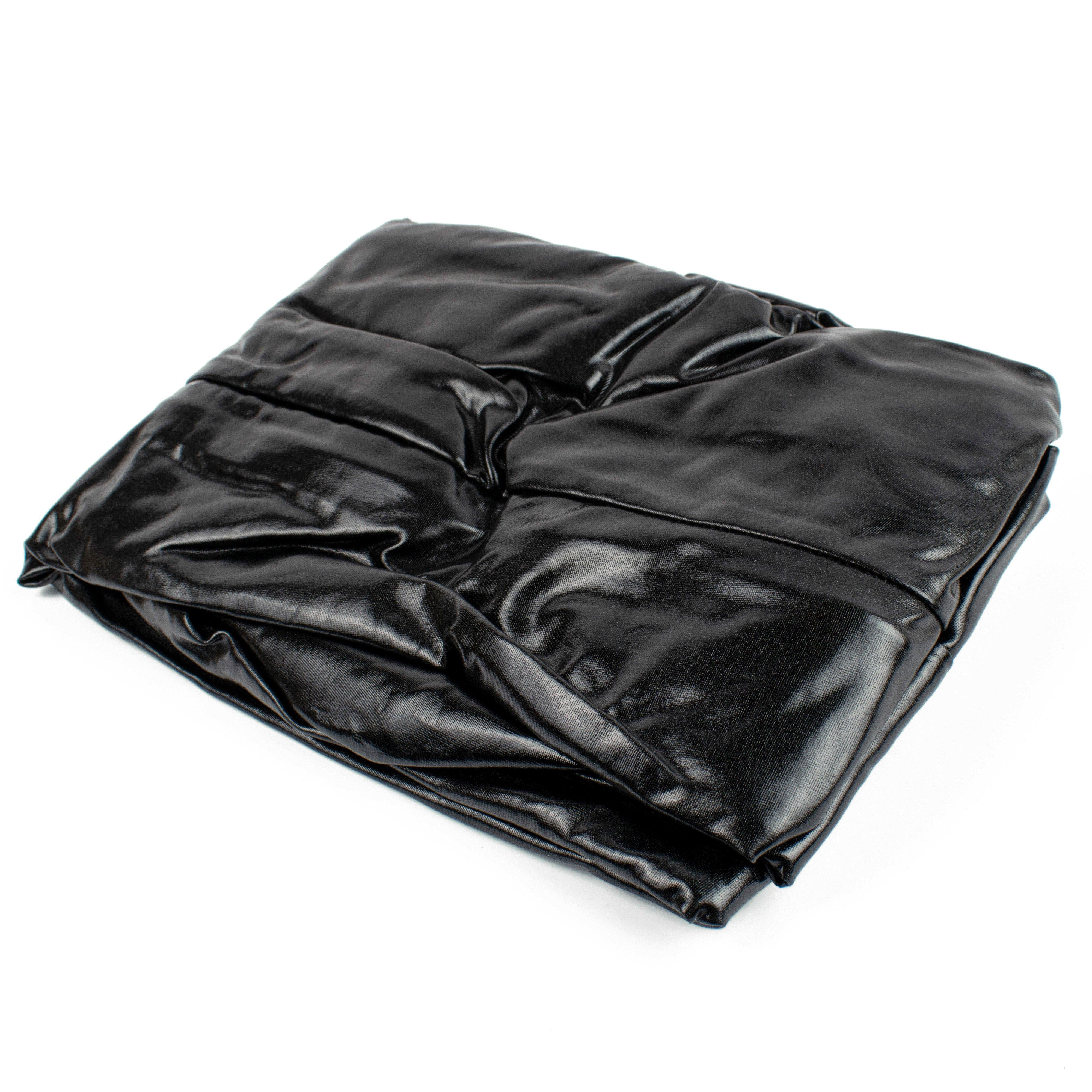 Rubberfashion glänzender Bondagesack Extrem Schlafsack - Glanz Bondage Bodybag Schlaf Sack mit Armen Front-Reißverschluss Fesselsack Saunasack für Herren und Damen