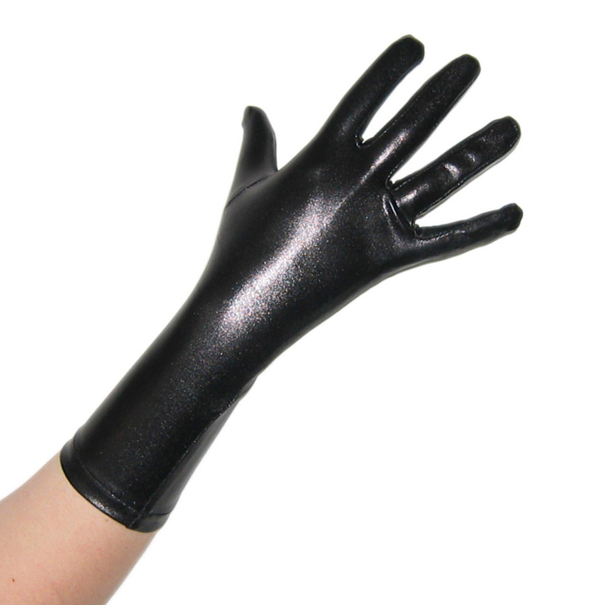 Rubberfashion Wetlook Handschuhe kurz - sexy Paar Handschuhe - Handgelenk Handschuhe für Damen und Herren
