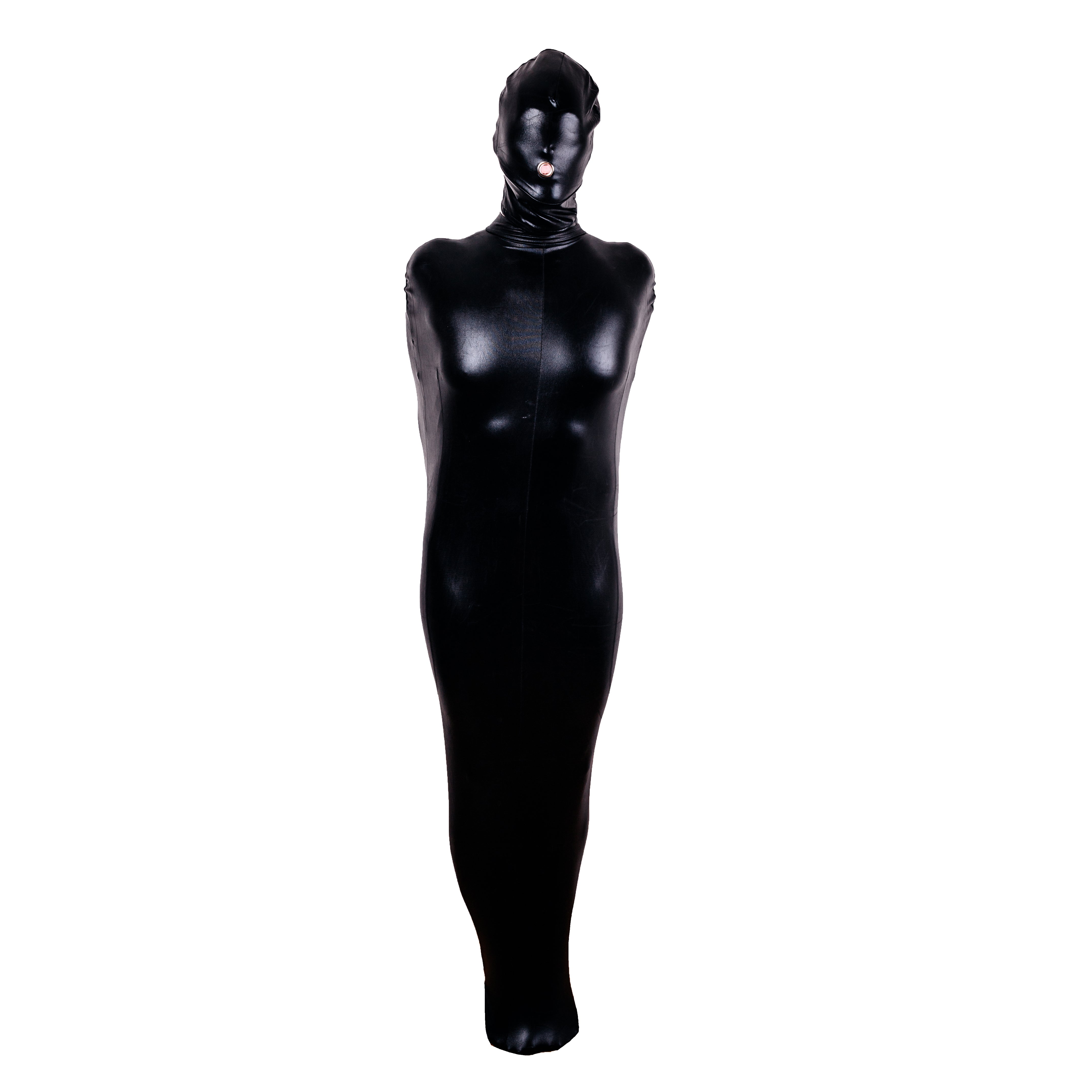 bdsm schlafsack Kunstleder Bondagesack Extrem Schlafsack - Leder Bondage Bodybag Schlaf Sack Set mit Front-Reißverschluss
