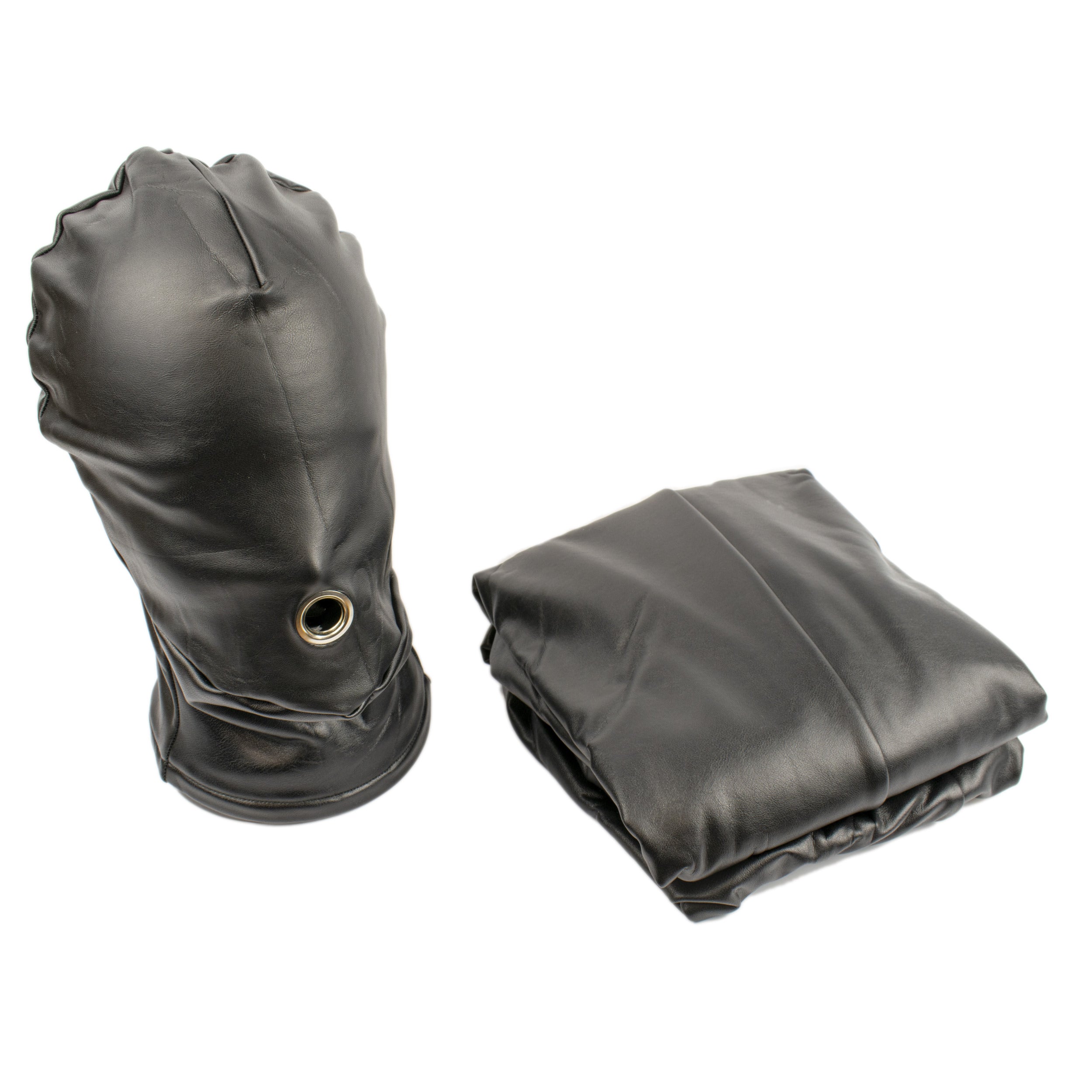 Leather Bondage Sleeping Bag Extreme Sleeping Bag - Leather Bondage Bodybag Sleeping Bag Set with Front Zip - Mask and Inner Arms Bondage Sleeping Bag Sauna Bag for Men and Women